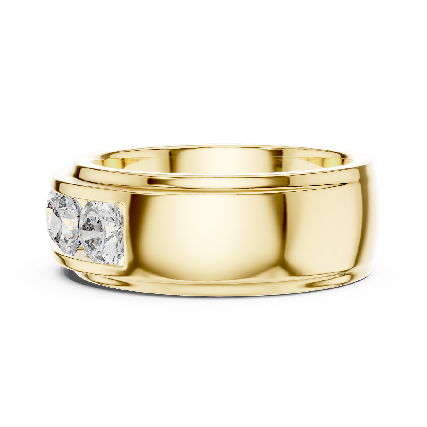 Anillo Banda Channel de Cinco Piedras 1.75ctw Redondo Brillante en Córdoba, España | Diamante Creado en Laboratorio Color D Claridad VS | Oro 10K/18K, Plata y Platino (Tallas Disponibles 8-20)