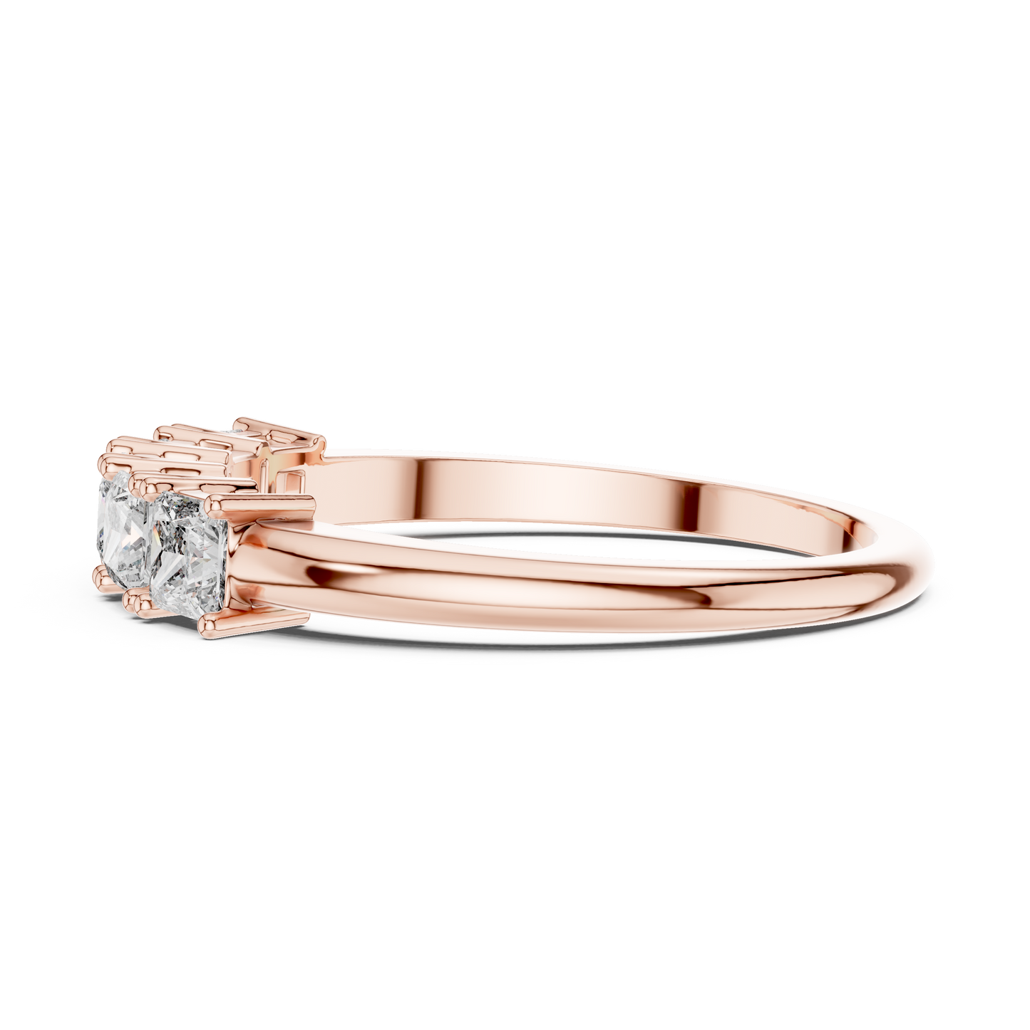 Banda de Aniversario de Cinco Piedras Corte Princesa 0.65ctw en Córdoba, España | Diamante Creado en Laboratorio Color D Claridad VS | Oro 10K/18K, Plata y Platino (Tallas Disponibles 8-20)