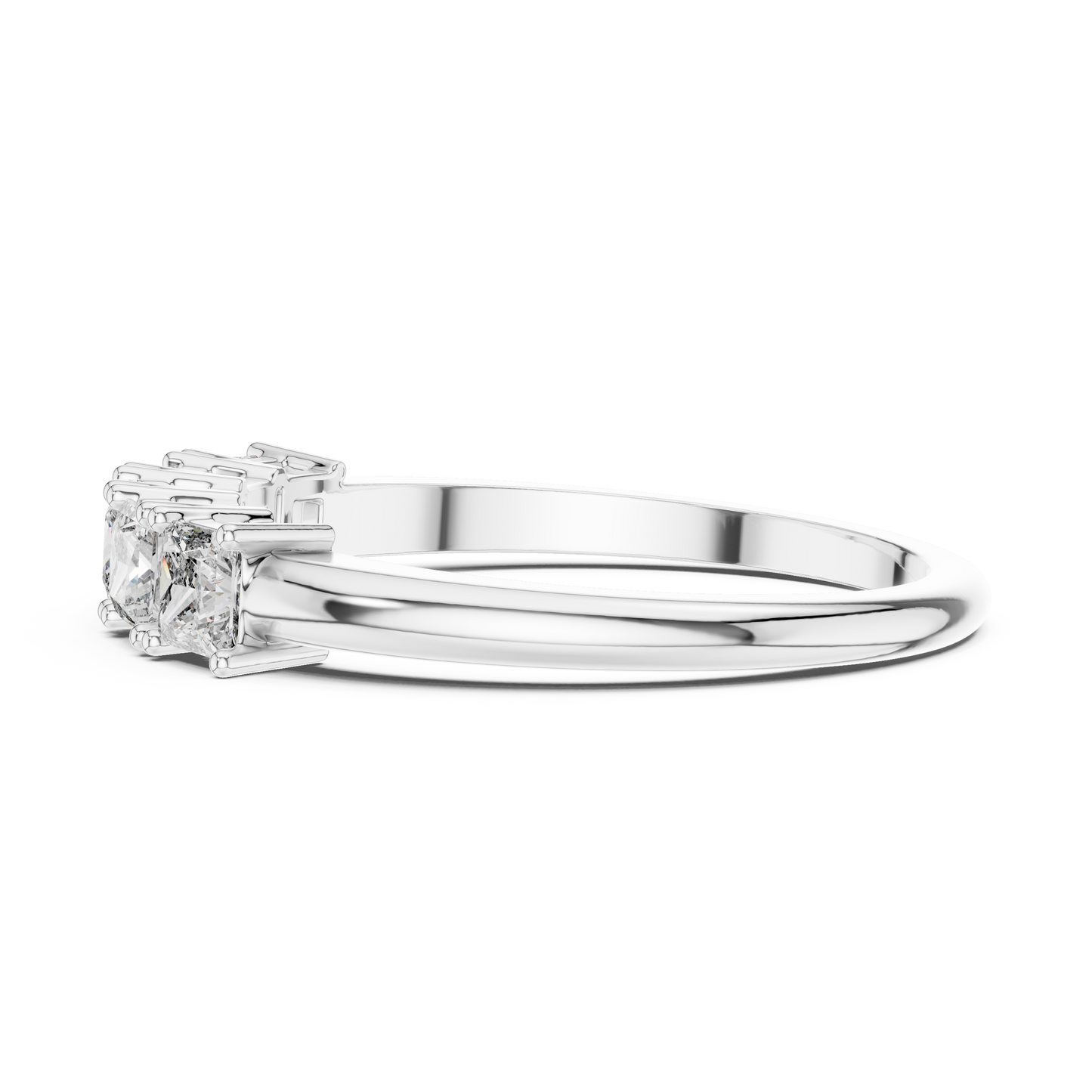 Banda de Aniversario de Cinco Piedras Corte Princesa 0.65ctw en Córdoba, España | Diamante Creado en Laboratorio Color D Claridad VS | Oro 10K/18K, Plata y Platino (Tallas Disponibles 8-20)