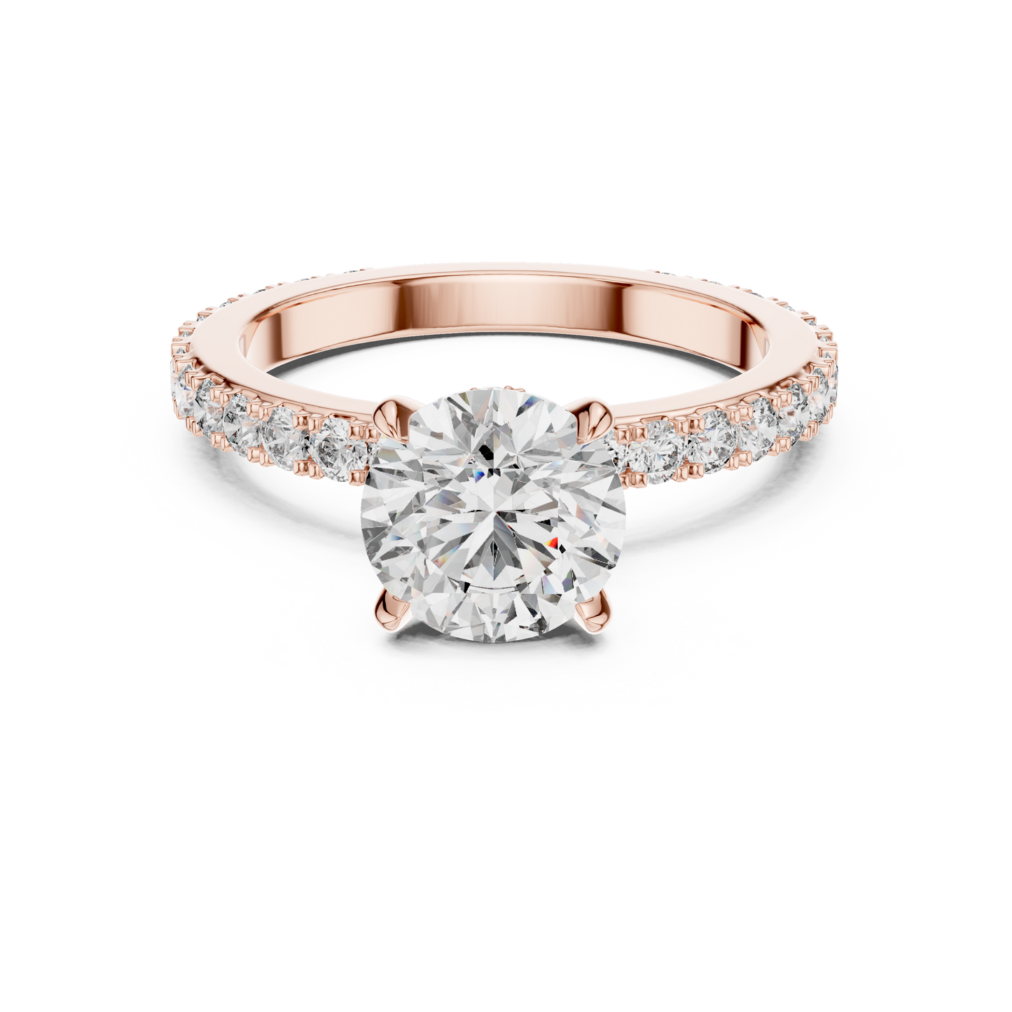 Anillo Solitario Redondo Brillante 1.62ctw con Banda Micro-Prong en Córdoba, España | Diamante Creado en Laboratorio Color D Claridad VS | Oro 10K/18K, Plata y Platino (Tallas Disponibles 8-20)