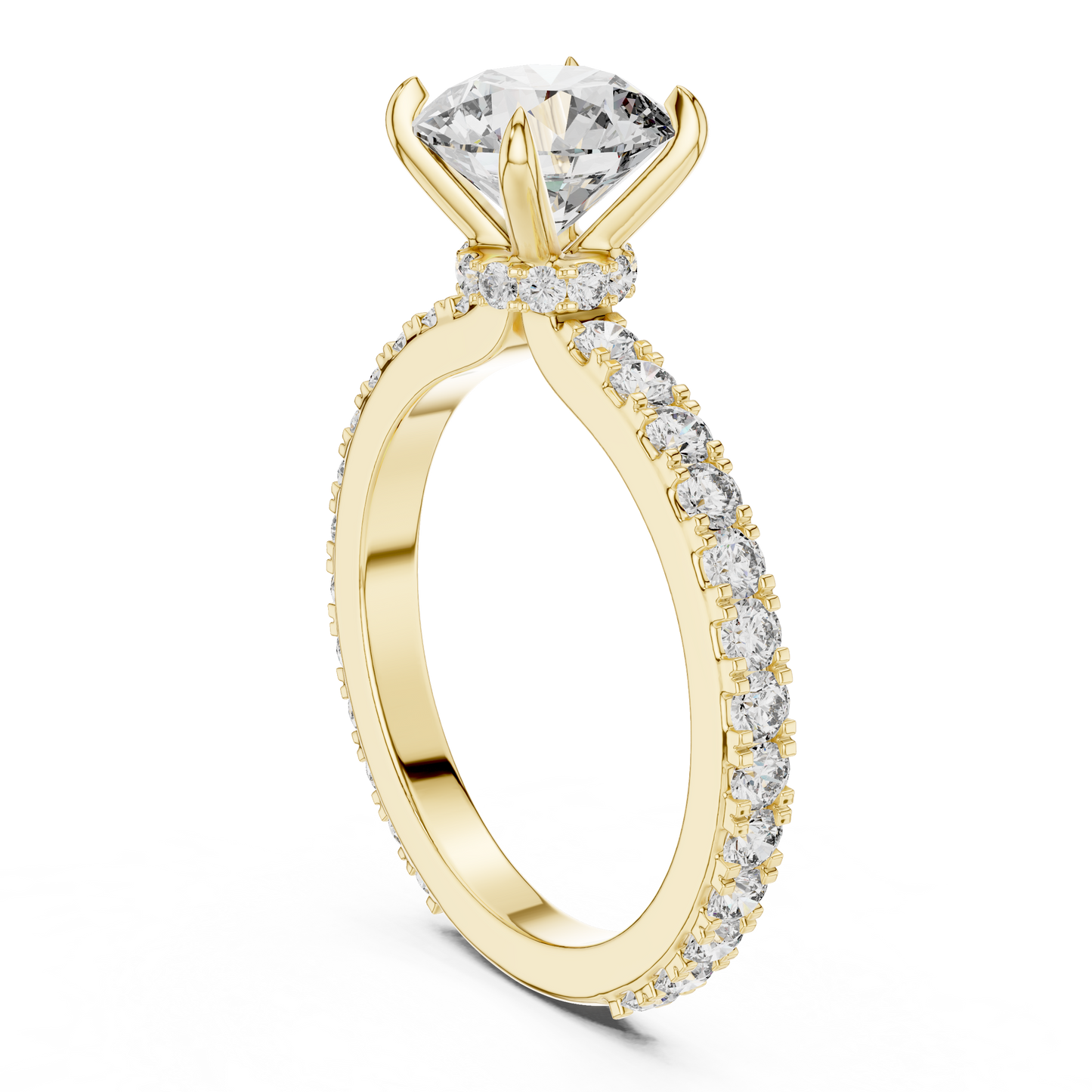 Anillo Solitario Redondo Brillante 1.62ctw con Banda Micro-Prong en Córdoba, España | Diamante Creado en Laboratorio Color D Claridad VS | Oro 10K/18K, Plata y Platino (Tallas Disponibles 8-20)