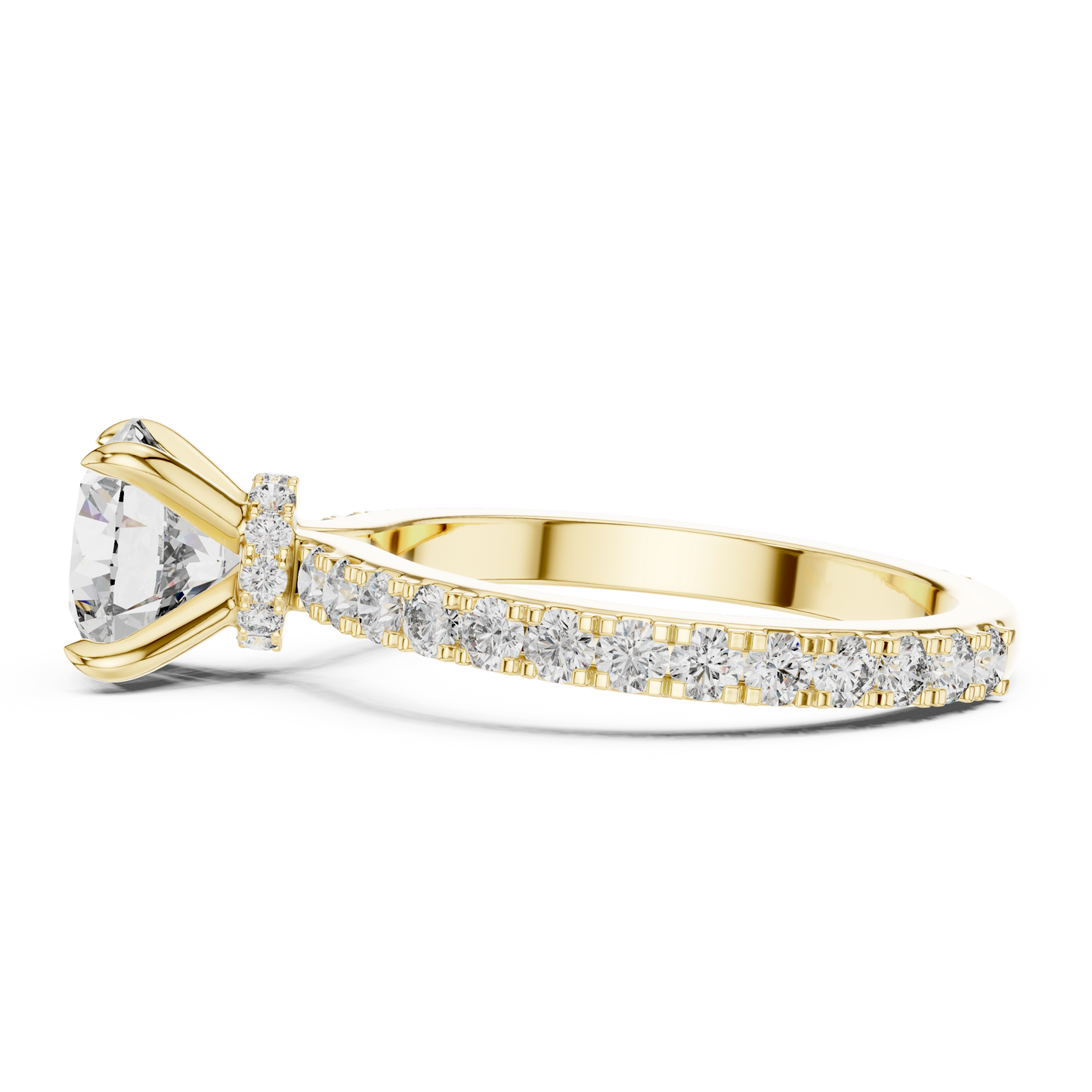 Anillo Solitario Redondo Brillante 1.62ctw con Banda Micro-Prong en Córdoba, España | Diamante Creado en Laboratorio Color D Claridad VS | Oro 10K/18K, Plata y Platino (Tallas Disponibles 8-20)