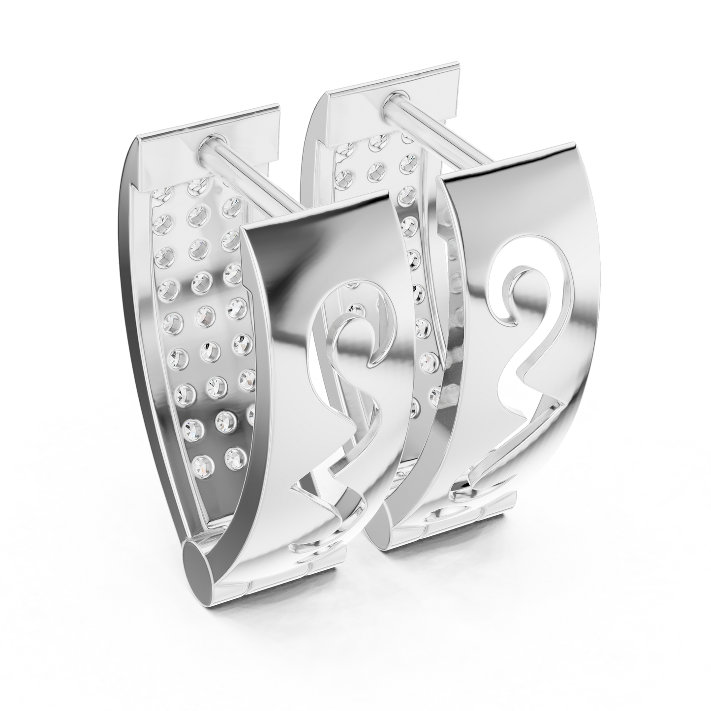 Pendientes Aro Huggie con Diamantes Pavé 0.54ctw en Córdoba, España | Diamantes Round Brilliant de 1.30mm Creados en Laboratorio | Oro 10K/14K/18K, Plata y Platino