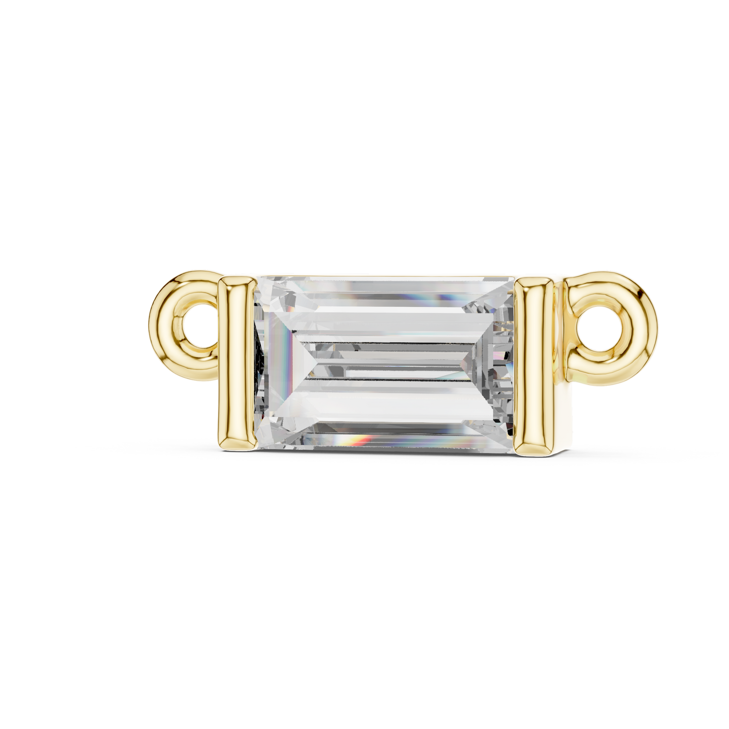 Collar Solitario Corte Esmeralda 0.31ct en Córdoba, España| Diamante Creado en Laboratorio, Color D, Claridad VS | Oro 10K/18K, Plata y Platino (Disponible en Longitudes de 40 cm, 45 cm y 50 cm)