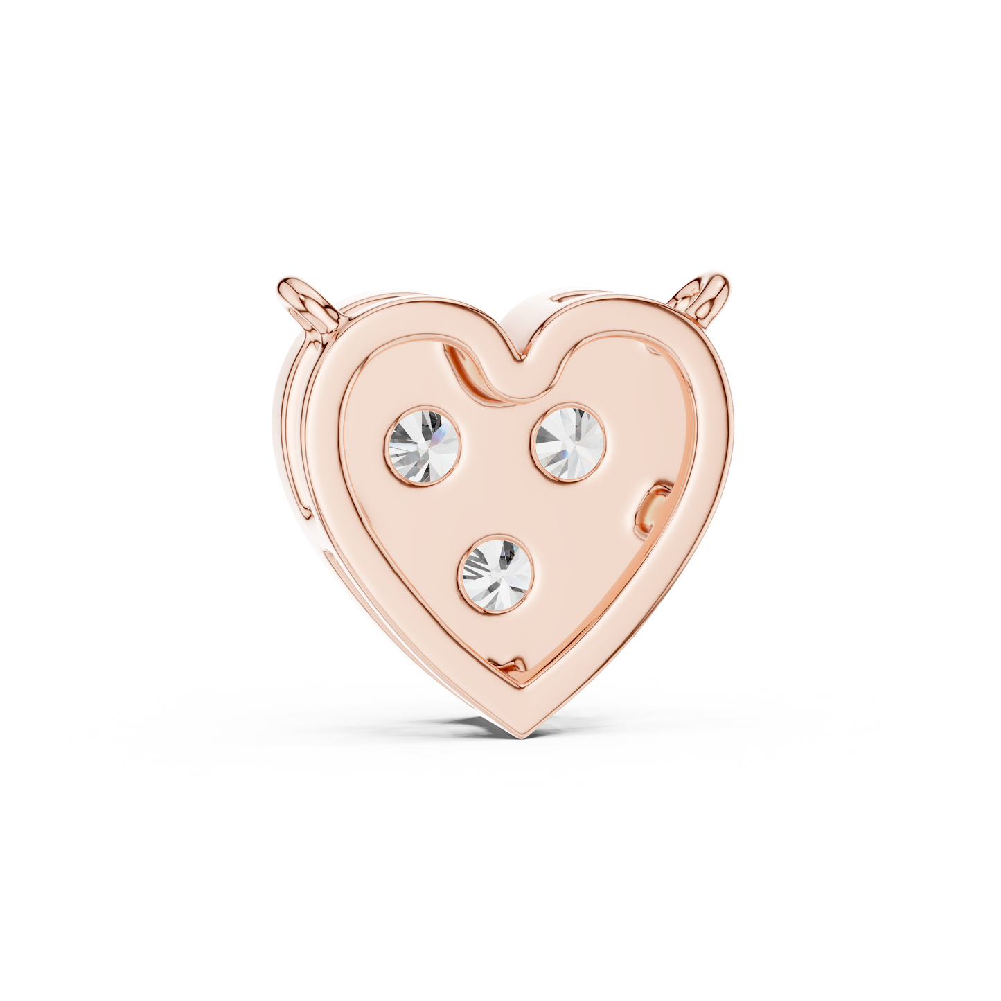 Collar Corazón Triple Piedra Redonda 0.36ct en Córdoba, España | Diamante Creado en Laboratorio Color D Claridad VS | Oro 10K/18K, Plata y Platino (Disponible en 40 cm, 45 cm y 50 cm)