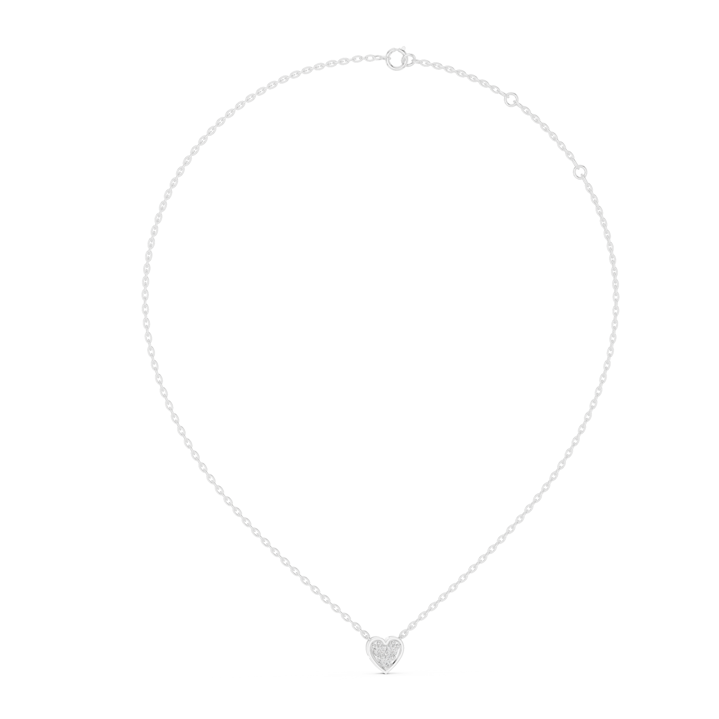 Collar Corazón Triple Piedra Redonda 0.36ct en Córdoba, España | Diamante Creado en Laboratorio Color D Claridad VS | Oro 10K/18K, Plata y Platino (Disponible en 40 cm, 45 cm y 50 cm)