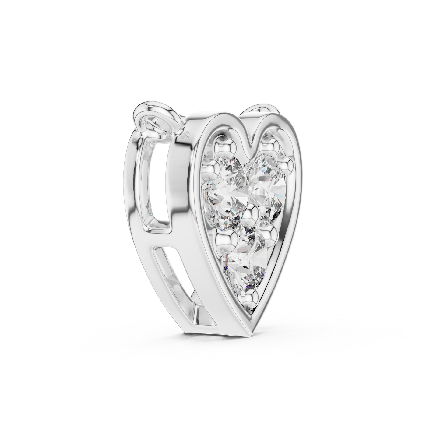 Collar Corazón Triple Piedra Redonda 0.36ct en Córdoba, España | Diamante Creado en Laboratorio Color D Claridad VS | Oro 10K/18K, Plata y Platino (Disponible en 40 cm, 45 cm y 50 cm)