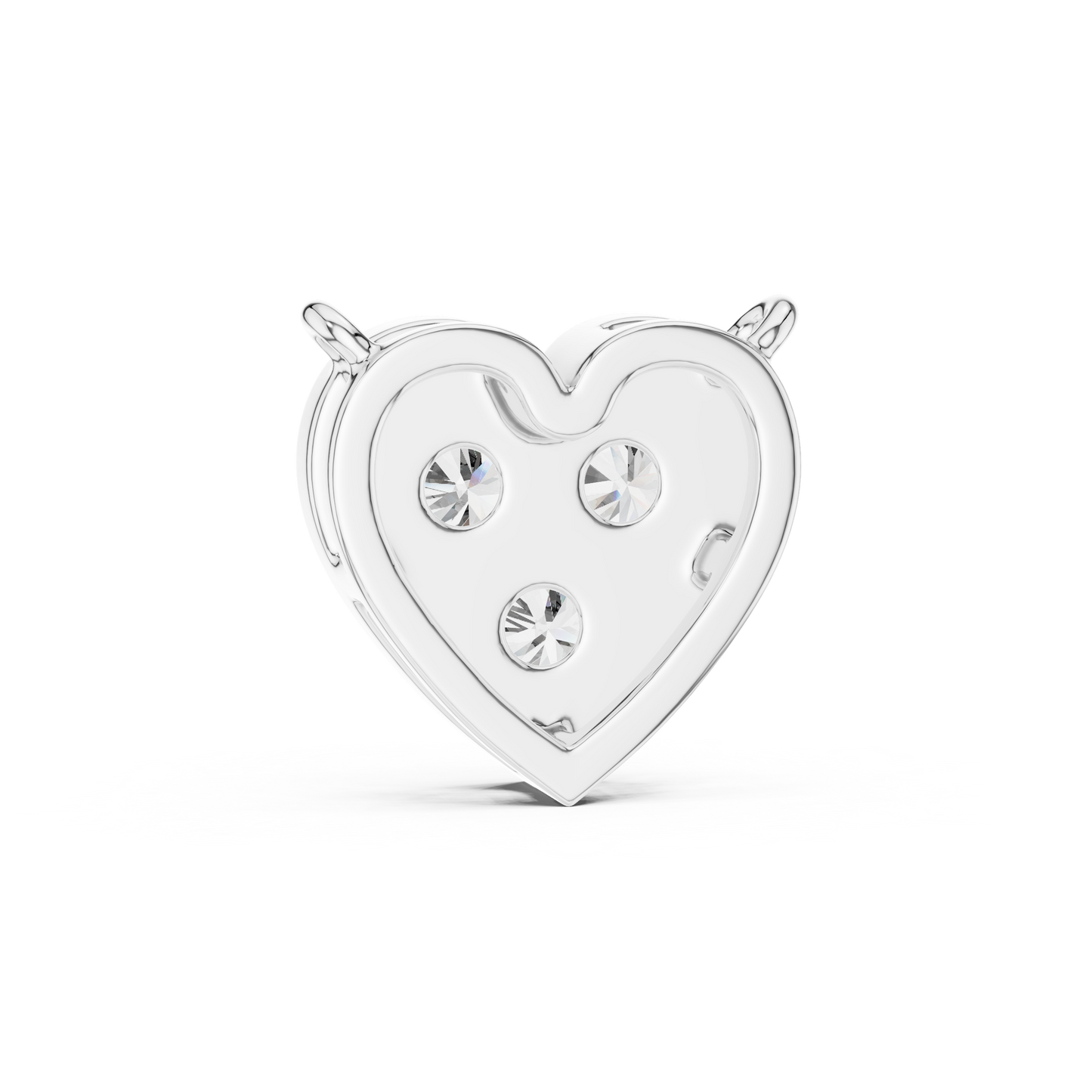 Collar Corazón Triple Piedra Redonda 0.36ct en Córdoba, España | Diamante Creado en Laboratorio Color D Claridad VS | Oro 10K/18K, Plata y Platino (Disponible en 40 cm, 45 cm y 50 cm)