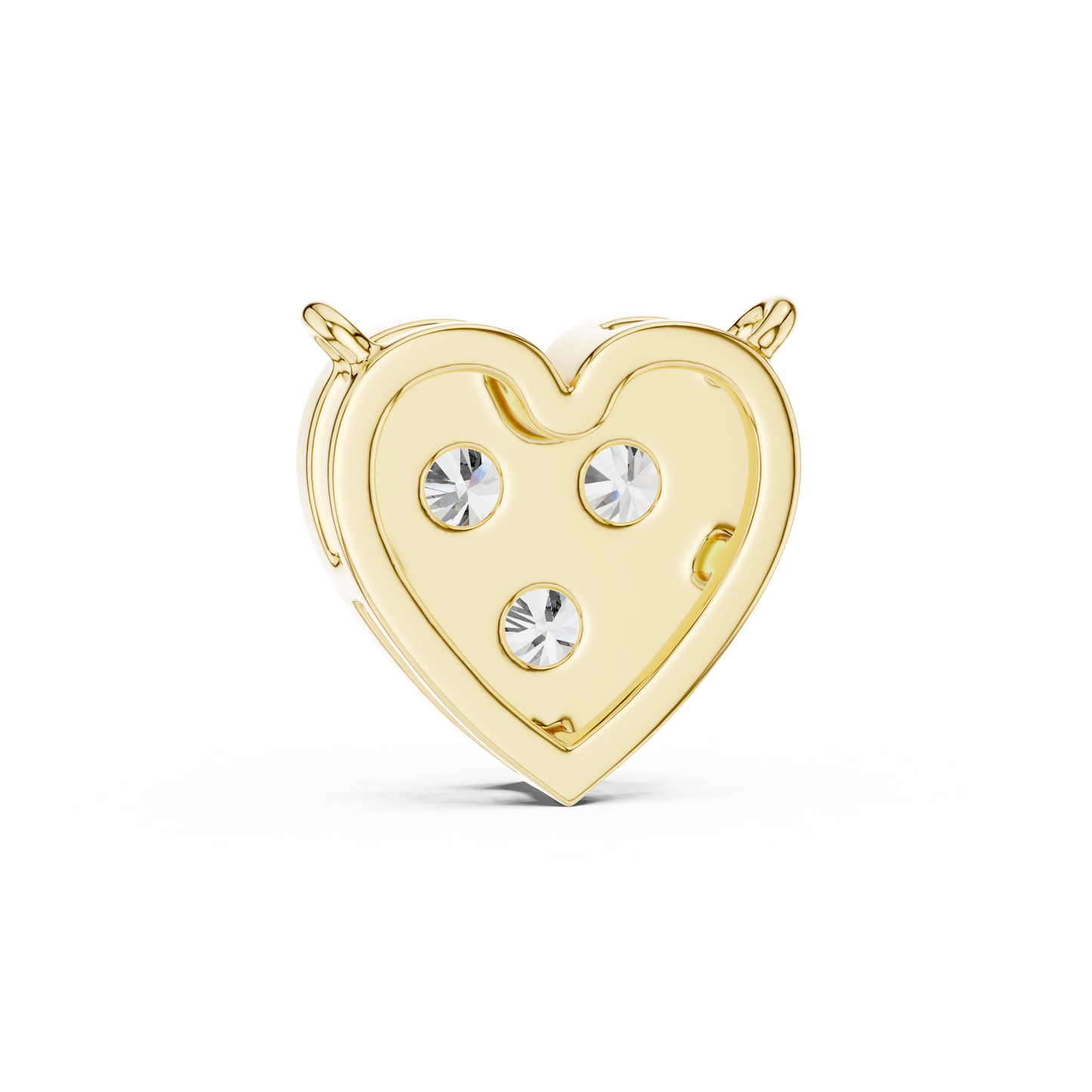 Collar Corazón Triple Piedra Redonda 0.36ct en Córdoba, España | Diamante Creado en Laboratorio Color D Claridad VS | Oro 10K/18K, Plata y Platino (Disponible en 40 cm, 45 cm y 50 cm)