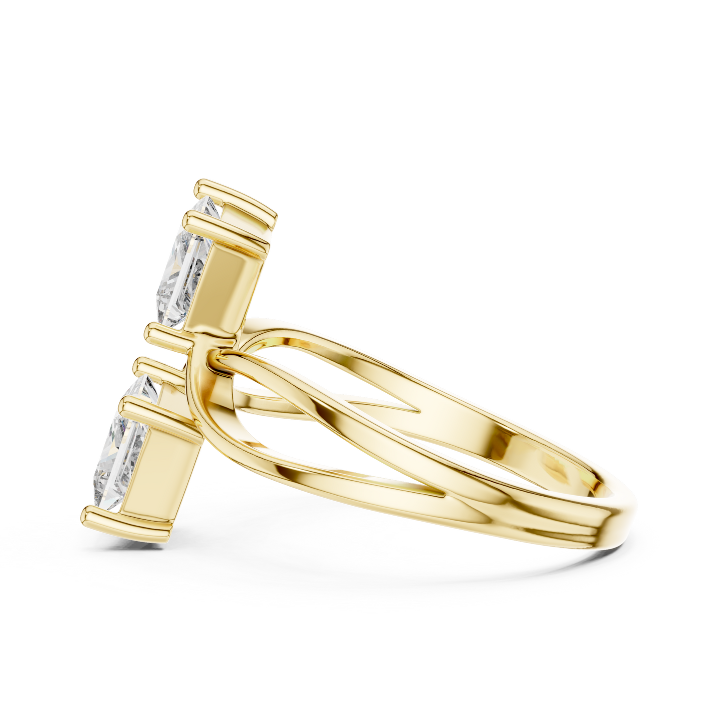Anillo Toi et Moi Doble Corte Princesa 1.30ctw en Córdoba, España | Diamantes Creados en Laboratorio Color D Claridad VS | Oro 10K/18K, Plata y Platino (Tallas Disponibles 8-20)