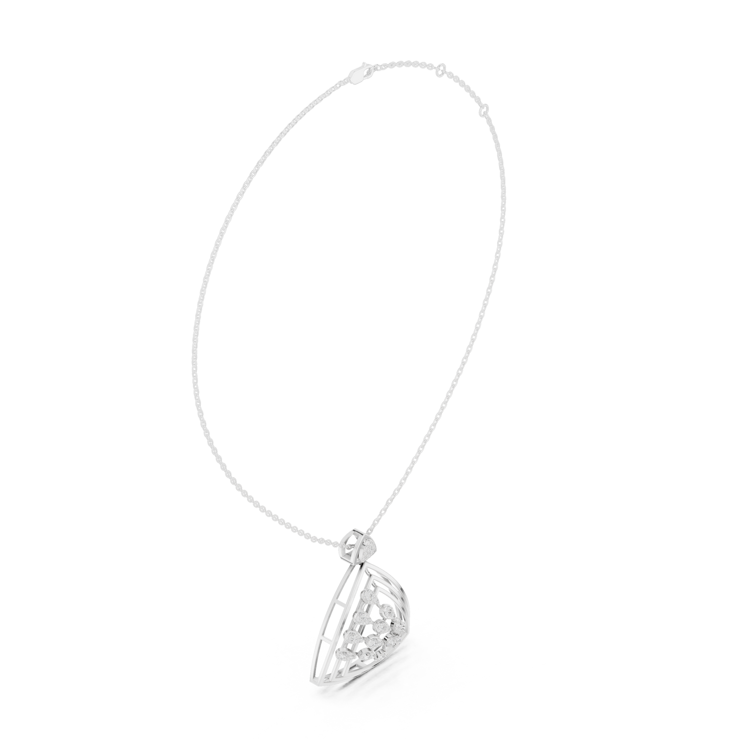 Colgante Geométrico de Declaración con Diamantes 0.72ctw en Córdoba, España | Diamantes Cultivados en Laboratorio Color D, Claridad VS | Oro 10K/18K, Plata y Platino (Disponible en Cadenas de 40 cm, 45 cm y 50 cm)