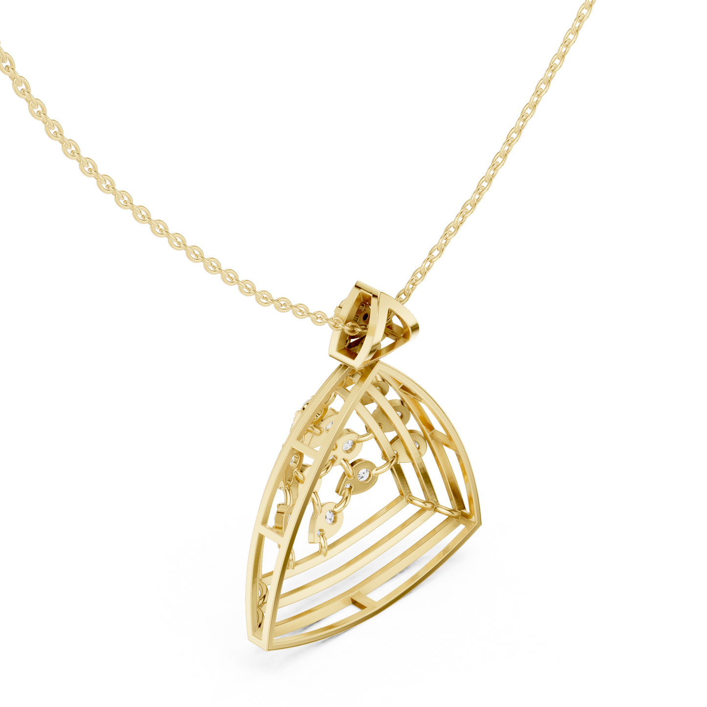 Colgante Geométrico de Declaración con Diamantes 0.72ctw en Córdoba, España | Diamantes Cultivados en Laboratorio Color D, Claridad VS | Oro 10K/18K, Plata y Platino (Disponible en Cadenas de 40 cm, 45 cm y 50 cm)