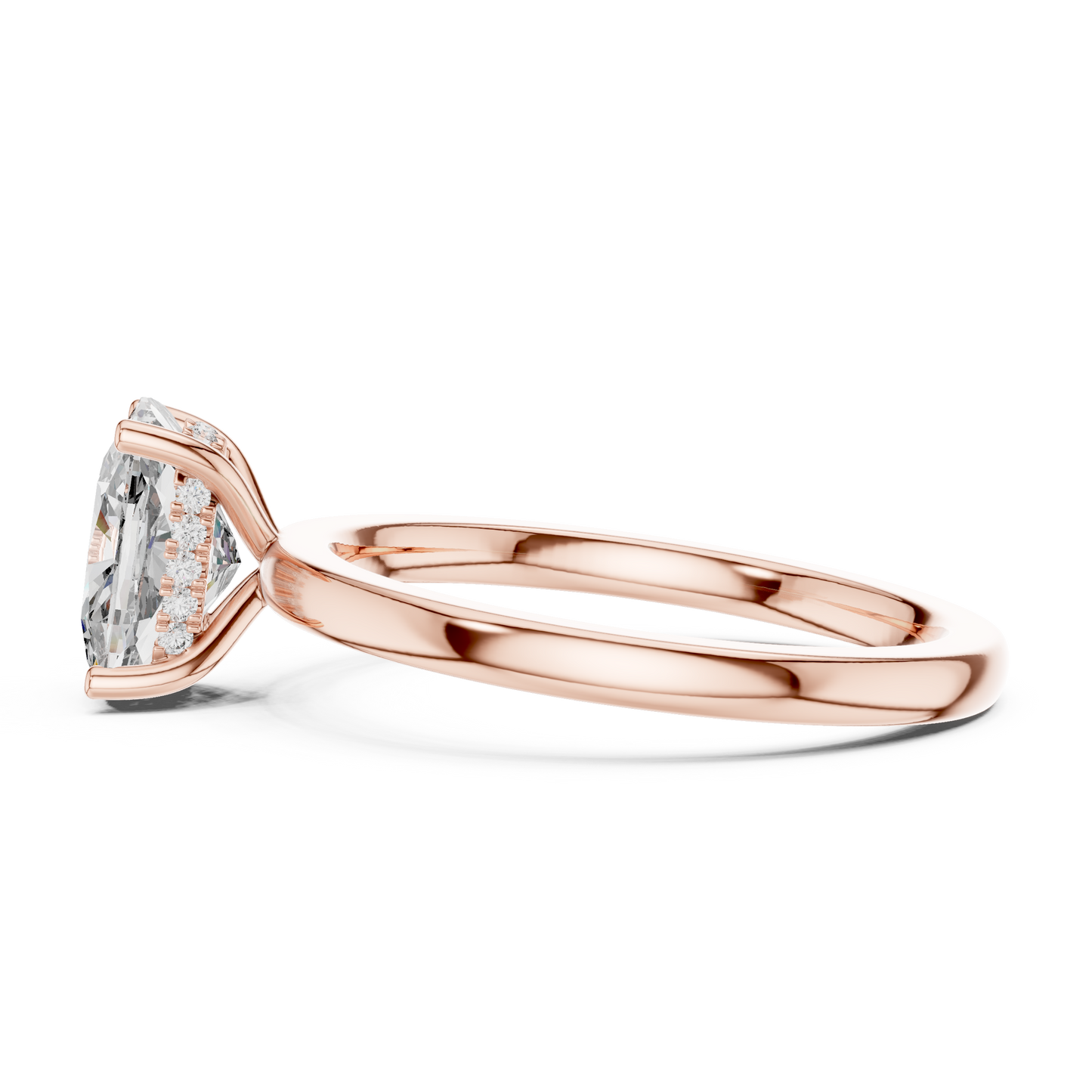 Anillo Solitario Corte Radiant 2.07ctw con Halo Oculto en Córdoba, España | Diamante Creado en Laboratorio Color D Claridad VS | Oro 10K/18K, Plata y Platino (Tallas Disponibles 8–20)