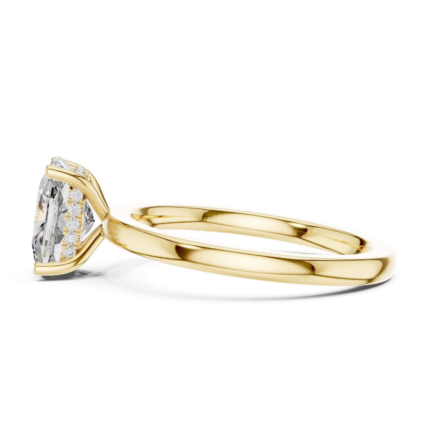 Anillo Solitario Corte Radiant 2.07ctw con Halo Oculto en Córdoba, España | Diamante Creado en Laboratorio Color D Claridad VS | Oro 10K/18K, Plata y Platino (Tallas Disponibles 8–20)