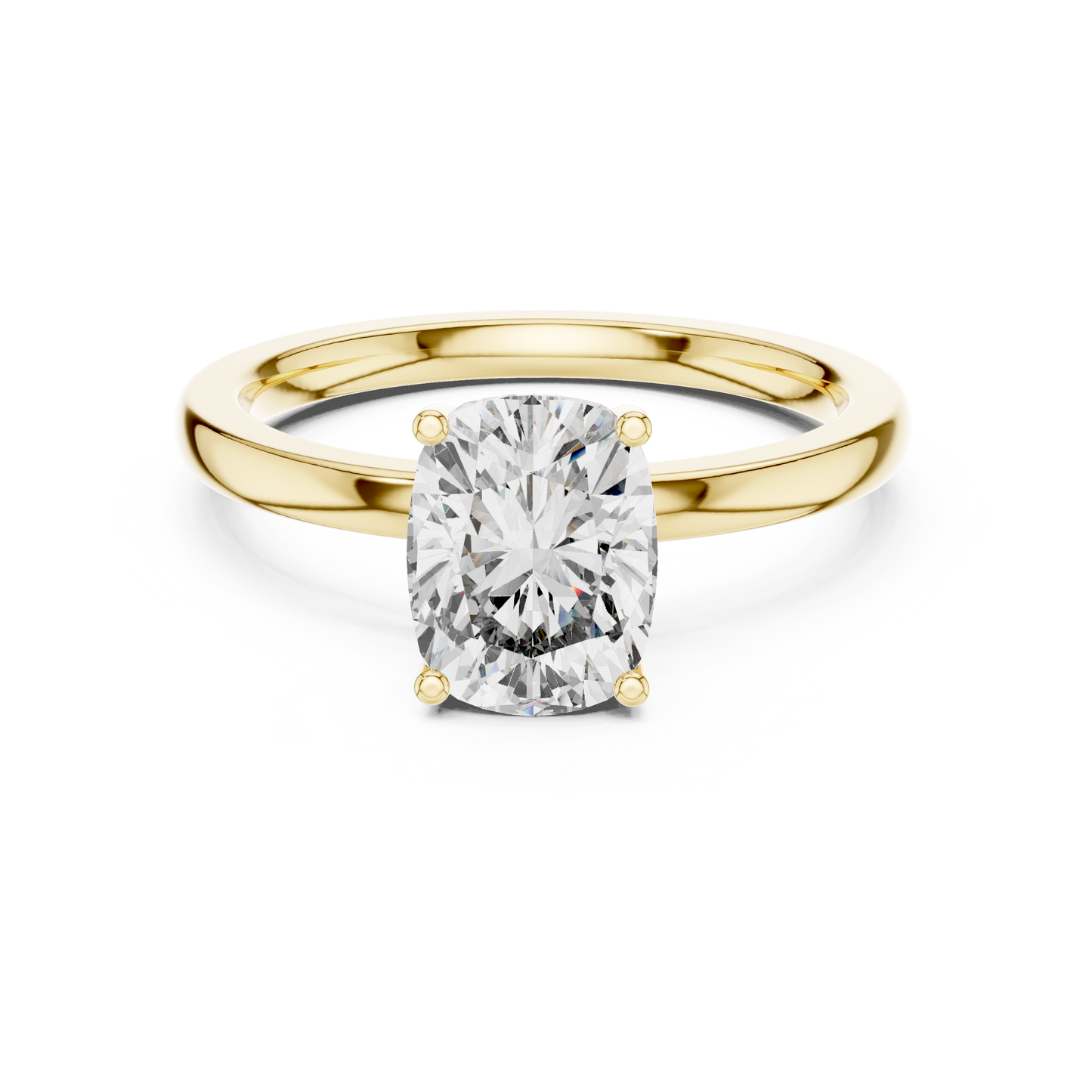 Anillo Solitario Corte Radiant 2.07ctw con Halo Oculto en Córdoba, España | Diamante Creado en Laboratorio Color D Claridad VS | Oro 10K/18K, Plata y Platino (Tallas Disponibles 8–20)