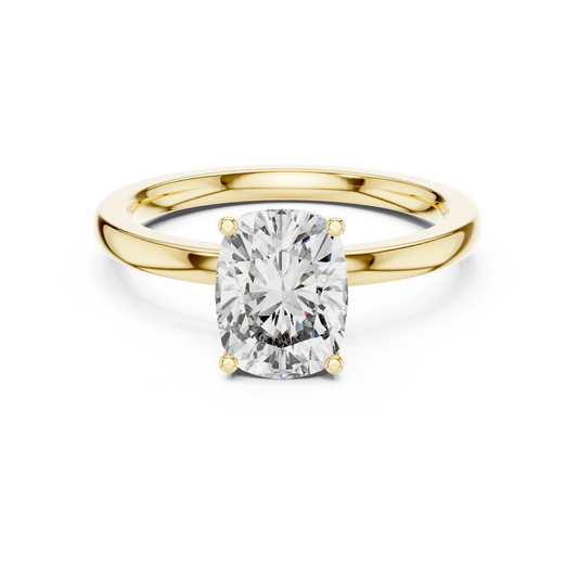 Anillo Solitario Corte Radiant 2.07ctw con Halo Oculto en Córdoba, España | Diamante Creado en Laboratorio Color D Claridad VS | Oro 10K/18K, Plata y Platino (Tallas Disponibles 8–20)
