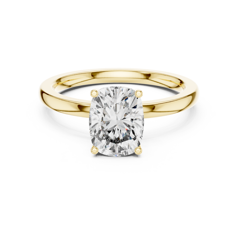 Anillo Solitario Corte Radiant 2.07ctw con Halo Oculto en Córdoba, España | Diamante Creado en Laboratorio Color D Claridad VS | Oro 10K/18K, Plata y Platino (Tallas Disponibles 8–20)