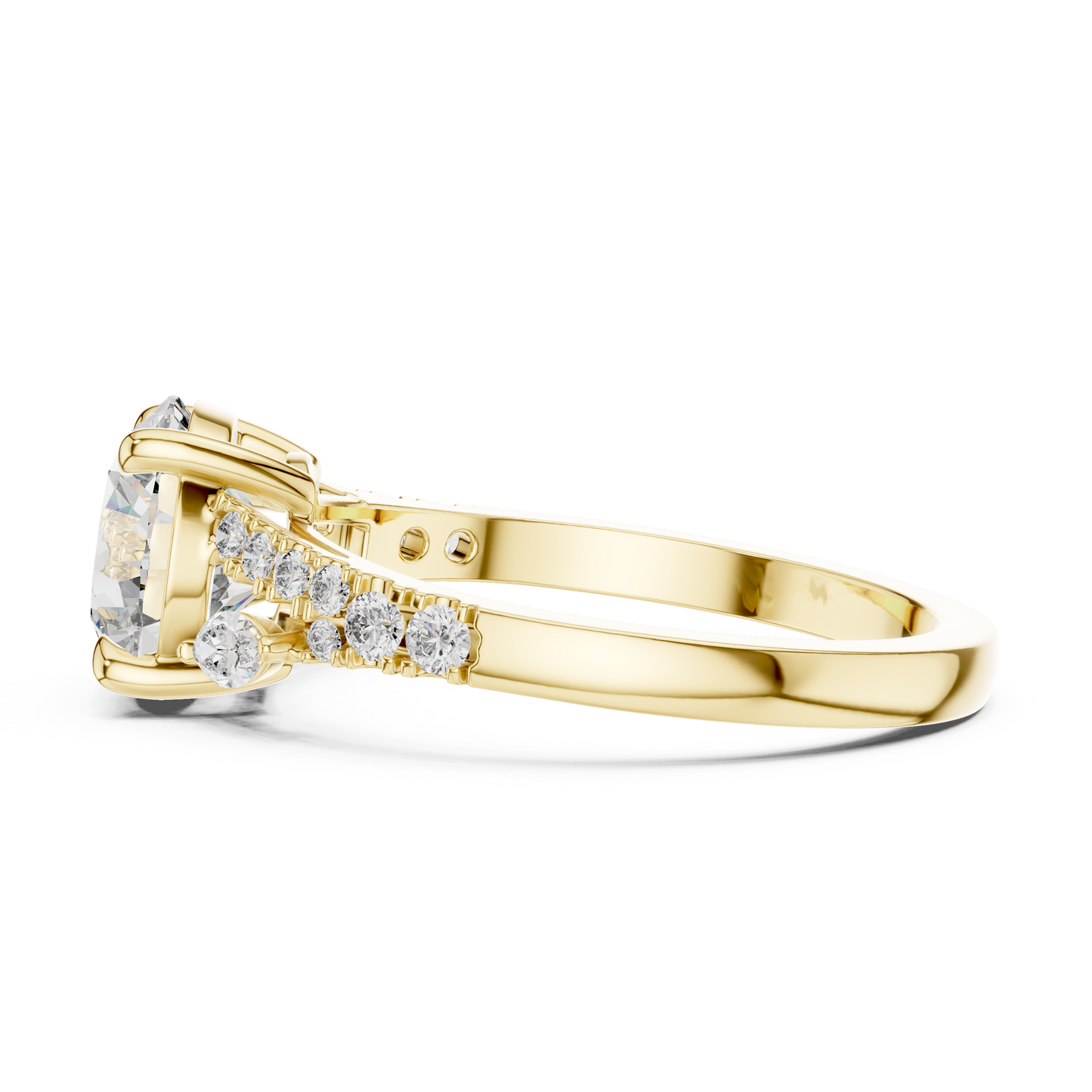 Anillo Solitario 2.27ctw con Diamante Central Redondo y Acentos Marquise Creados en Laboratorio | Color D Claridad VS | Oro 10K/18K, Plata y Platino (Tallas 8-20 Disponibles)