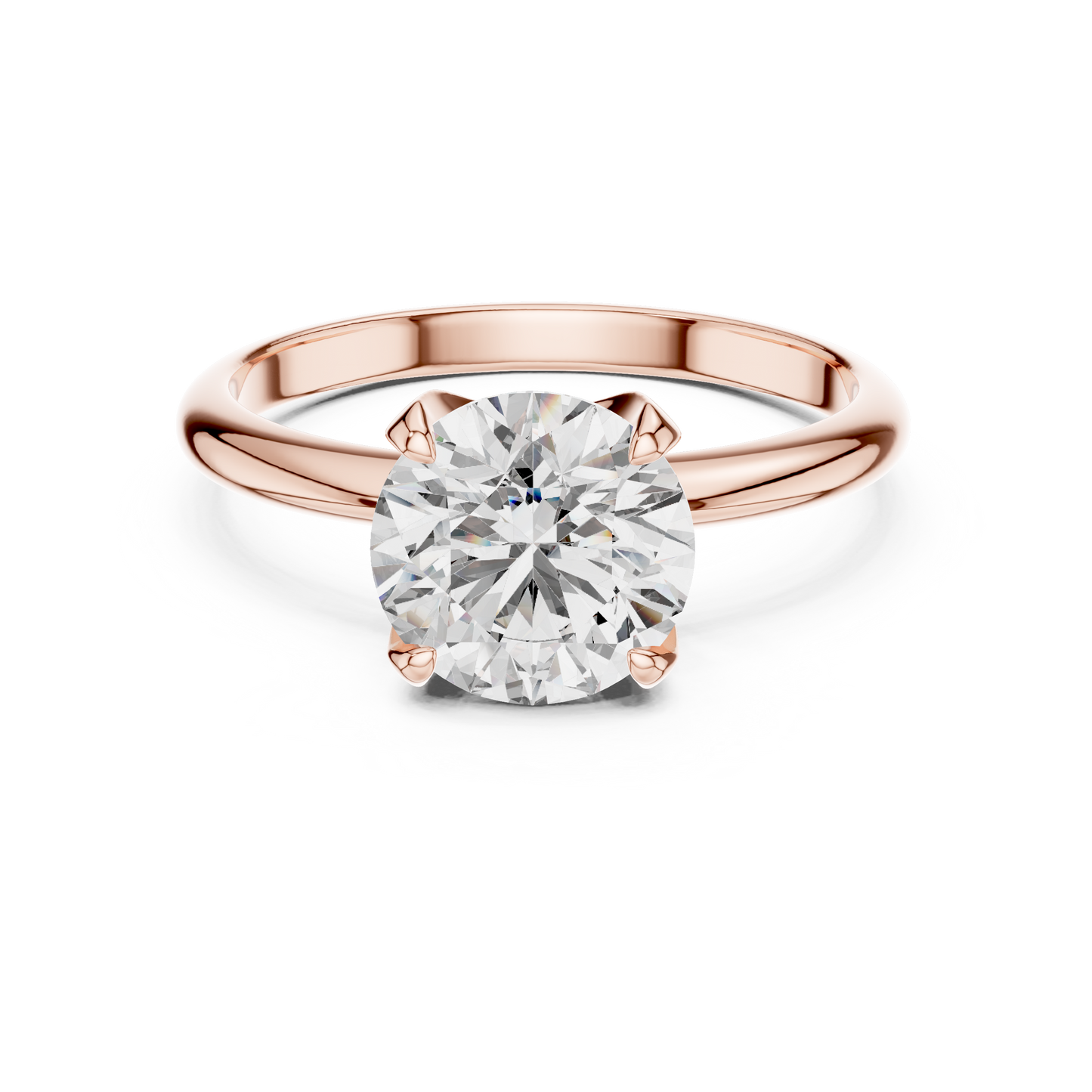 Anillo Solitario de Diamante Redondo de Laboratorio 1.50ctw en Córdoba, España | Color D, Claridad VS | Oro 10K/18K, Plata y Platino (Tallas disponibles 8–20)