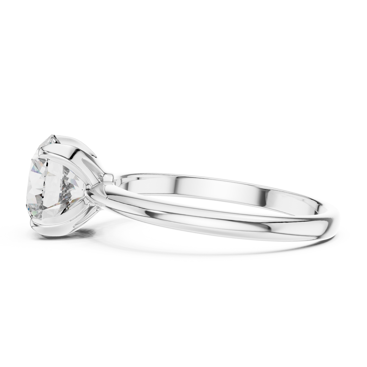 Anillo Solitario de Diamante Redondo de Laboratorio 1.50ctw en Córdoba, España | Color D, Claridad VS | Oro 10K/18K, Plata y Platino (Tallas disponibles 8–20)