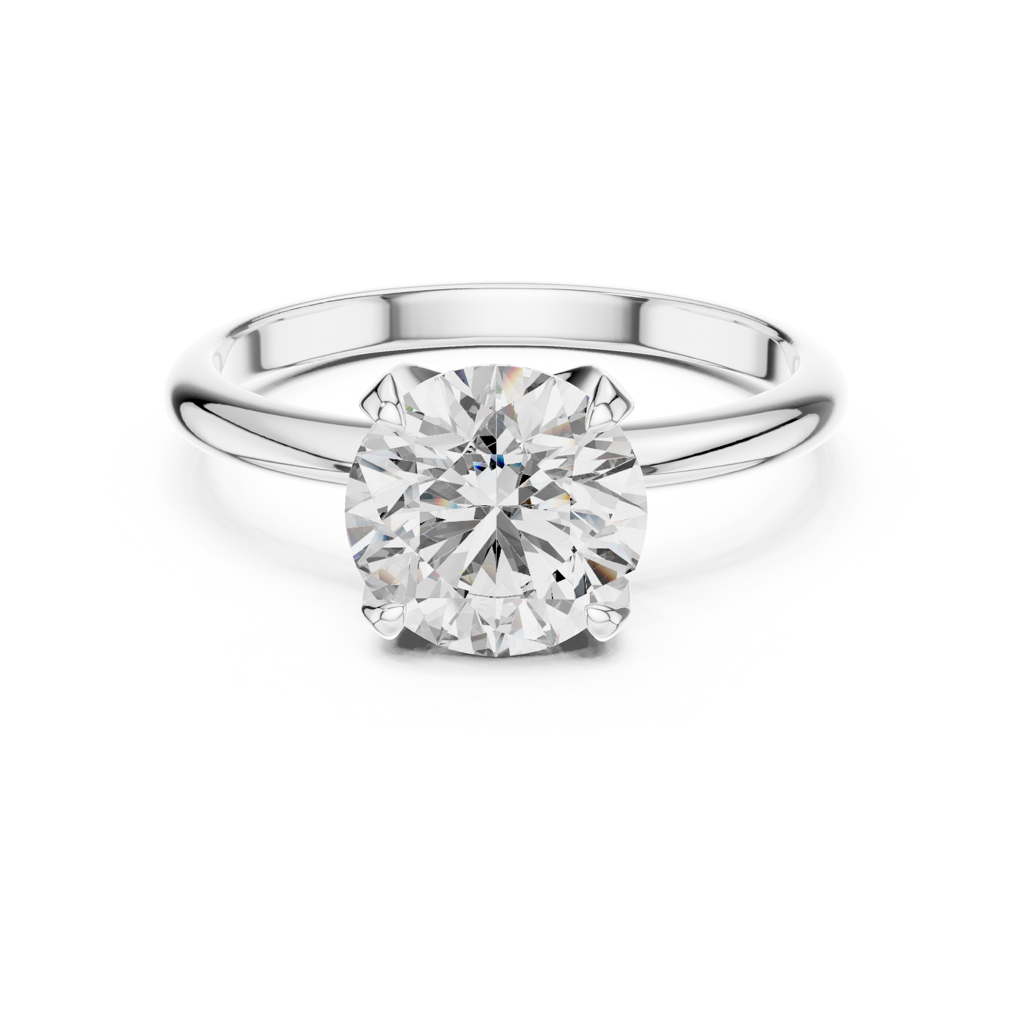 Anillo Solitario de Diamante Redondo de Laboratorio 1.50ctw en Córdoba, España | Color D, Claridad VS | Oro 10K/18K, Plata y Platino (Tallas disponibles 8–20)