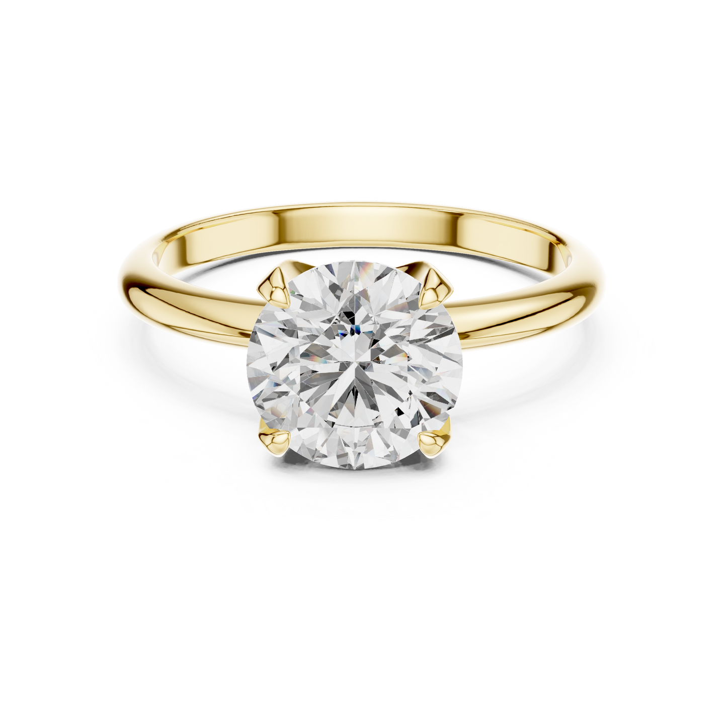 Anillo Solitario de Diamante Redondo de Laboratorio 1.50ctw en Córdoba, España | Color D, Claridad VS | Oro 10K/18K, Plata y Platino (Tallas disponibles 8–20)