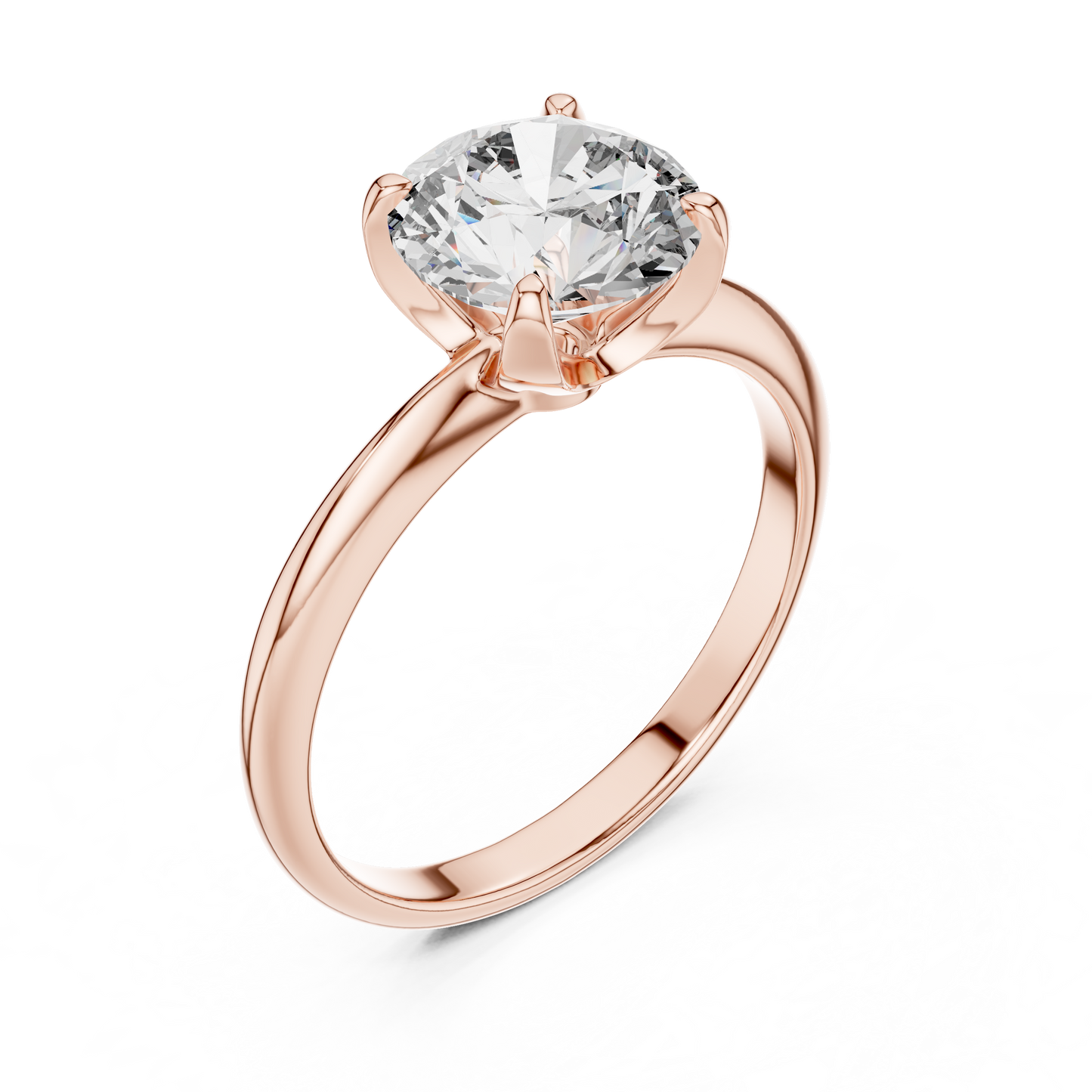 Anillo Solitario de Diamante Redondo de Laboratorio 1.50ctw en Córdoba, España | Color D, Claridad VS | Oro 10K/18K, Plata y Platino (Tallas disponibles 8–20)