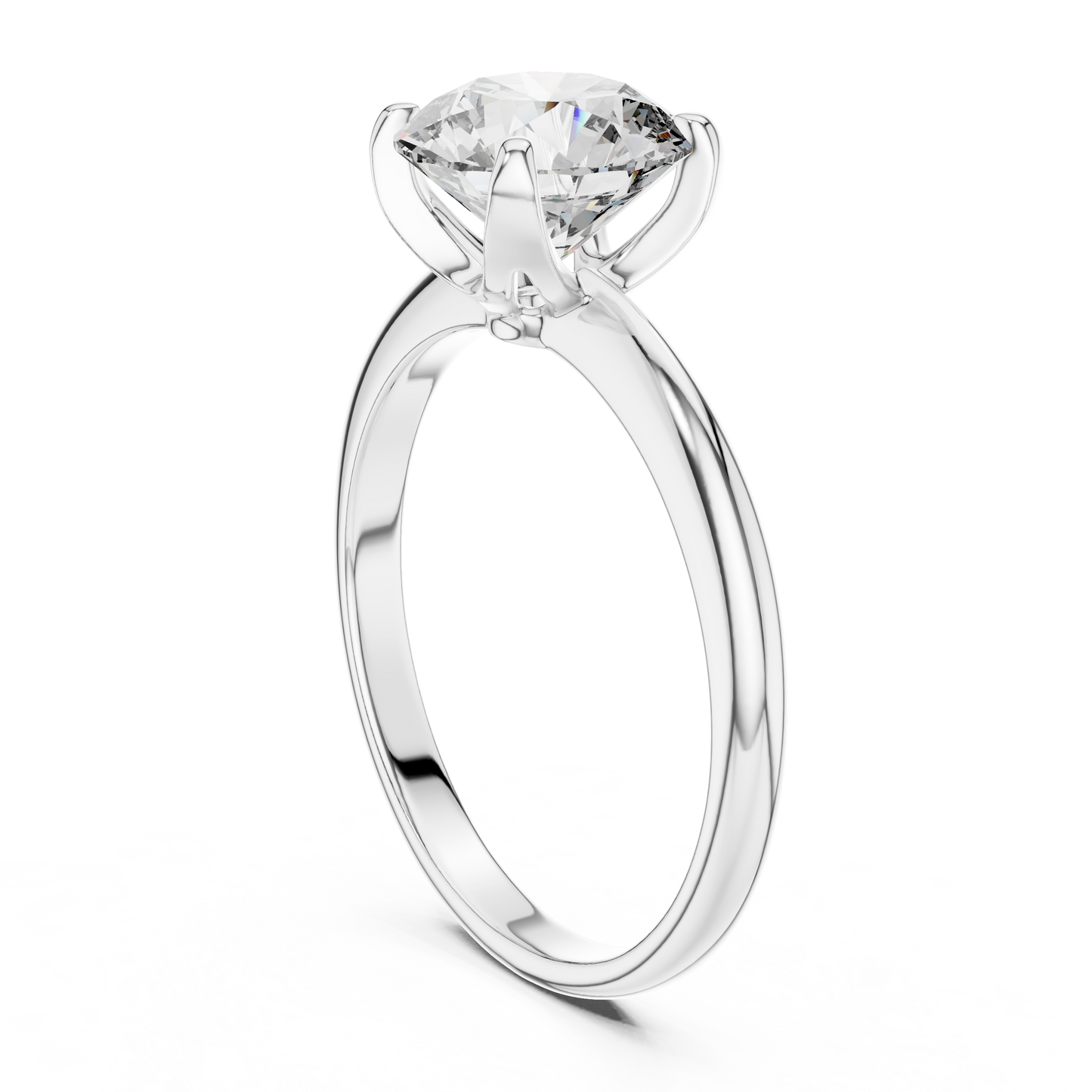 Anillo Solitario de Diamante Redondo de Laboratorio 1.50ctw en Córdoba, España | Color D, Claridad VS | Oro 10K/18K, Plata y Platino (Tallas disponibles 8–20)