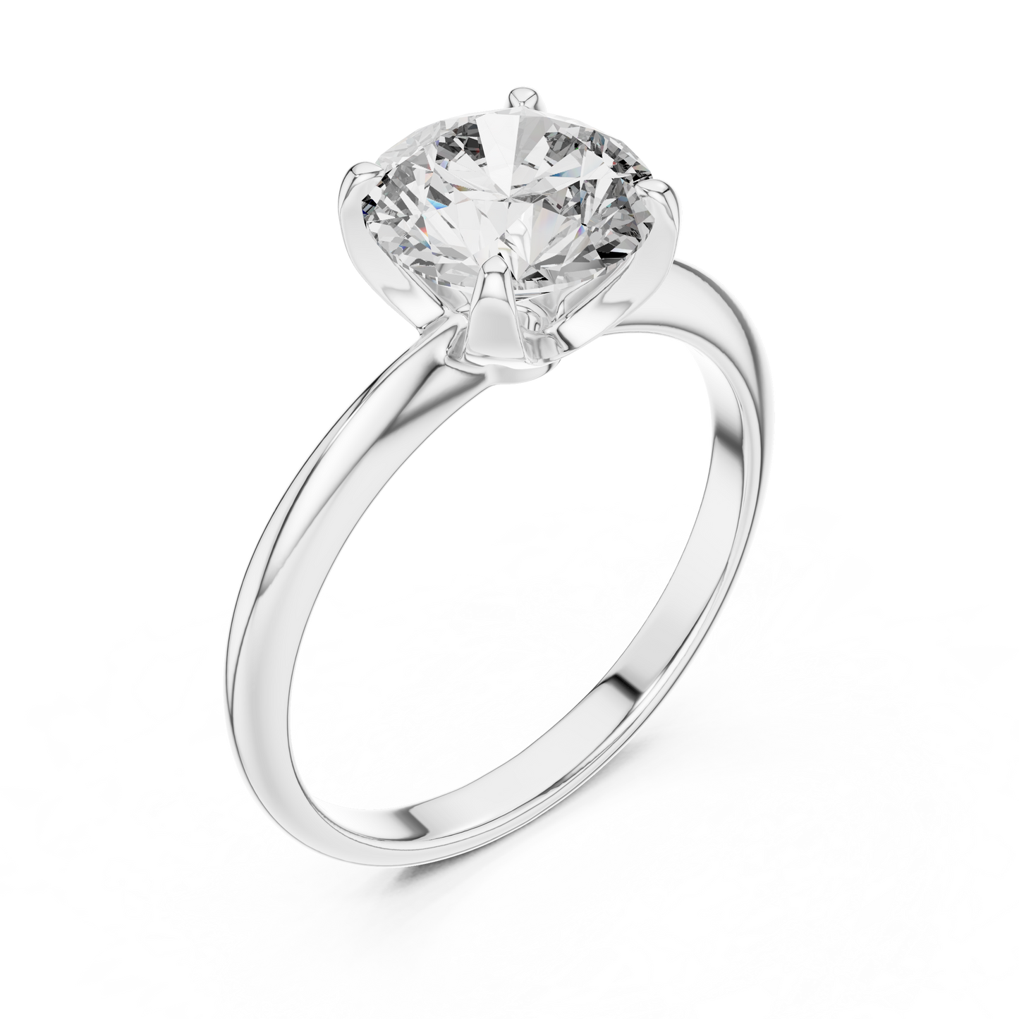 Anillo Solitario de Diamante Redondo de Laboratorio 1.50ctw en Córdoba, España | Color D, Claridad VS | Oro 10K/18K, Plata y Platino (Tallas disponibles 8–20)