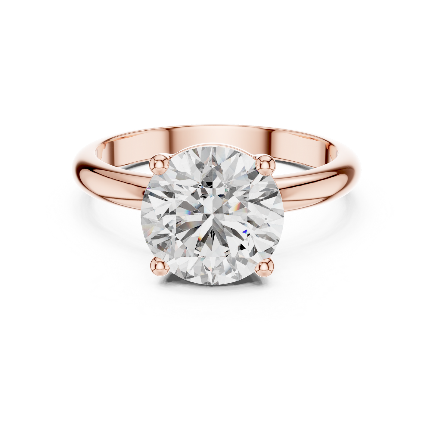 Anillo Solitario de Diamante Redondo Cultivado en Laboratorio 2.50ctw en Córdoba, España | Color D, Claridad VS | Oro 10K/18K, Plata y Platino (Tallas disponibles 8–20)