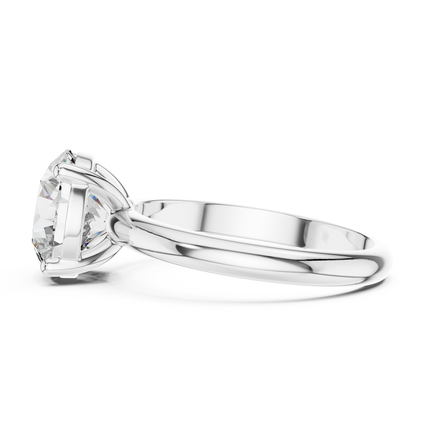 Anillo Solitario de Diamante Redondo Cultivado en Laboratorio 2.50ctw en Córdoba, España | Color D, Claridad VS | Oro 10K/18K, Plata y Platino (Tallas disponibles 8–20)