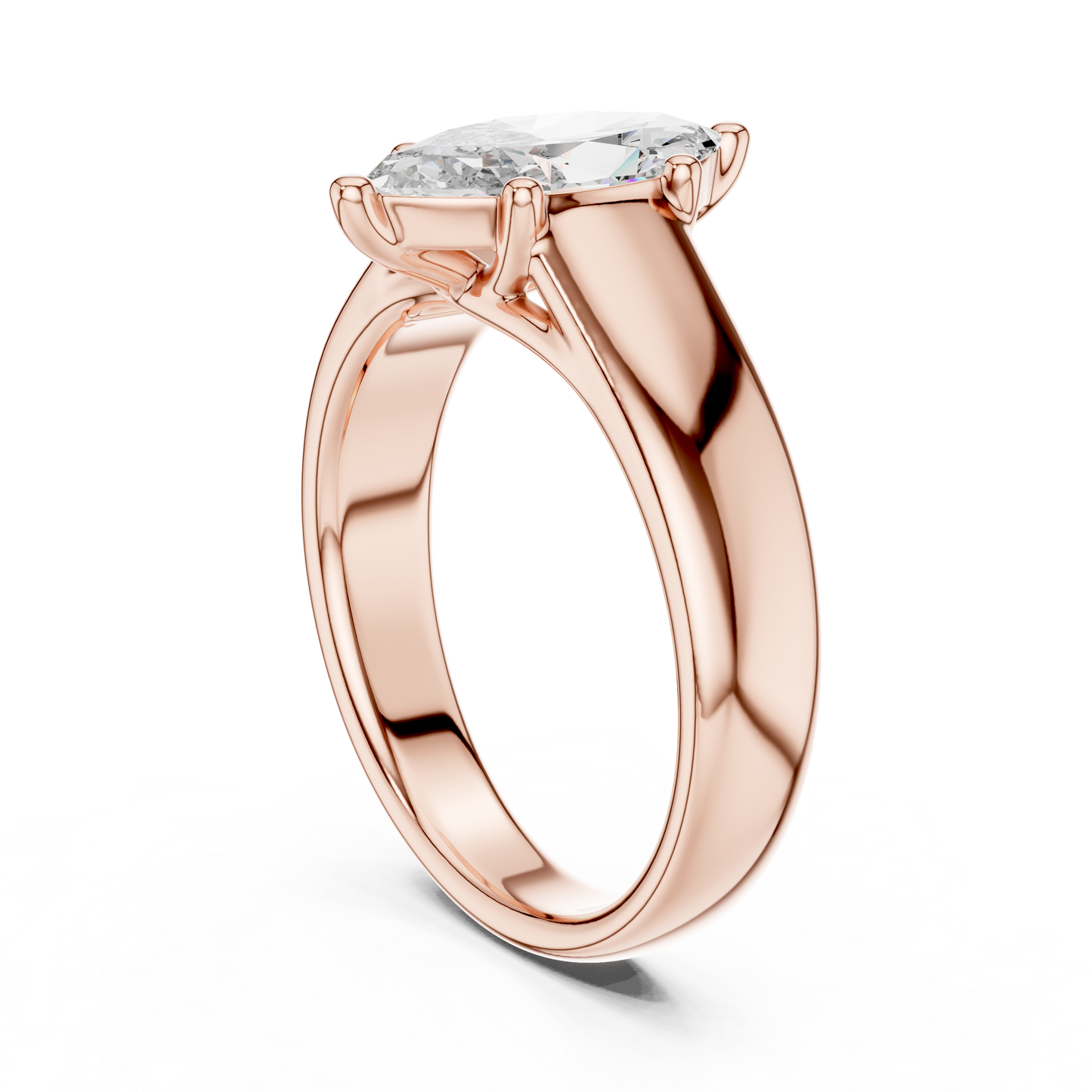 Anillo de Compromiso Solitario Marquise de 2.00ct | Diamante Creado en Laboratorio Color D Claridad VS | Oro 10K/18K, Plata y Platino (Tallas Disponibles 8-20)