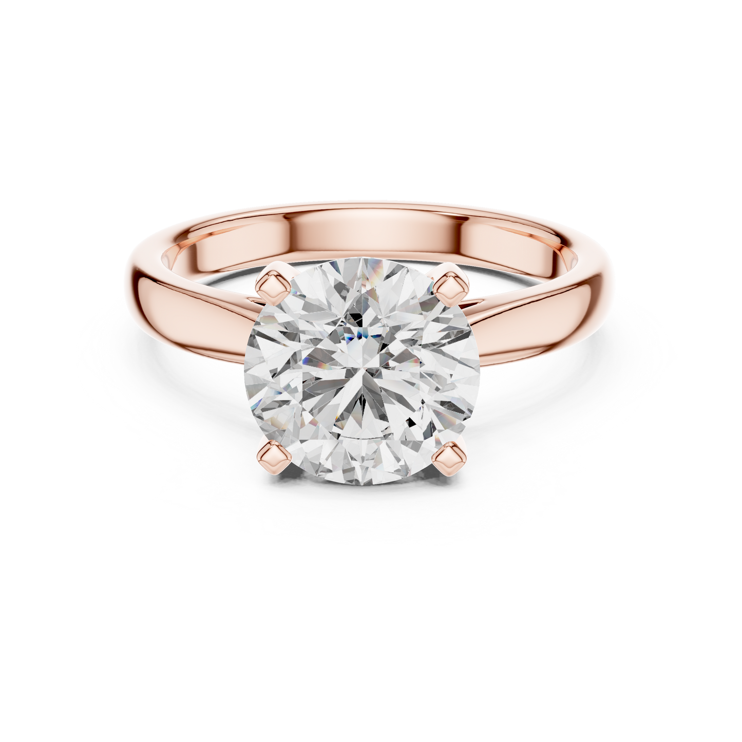 Anillo de Compromiso Solitario Redondo Brillante de 2.10ct | Diamante Creado en Laboratorio Color D Claridad VS | Oro 10K/18K, Plata y Platino (Tallas Disponibles 8-20)