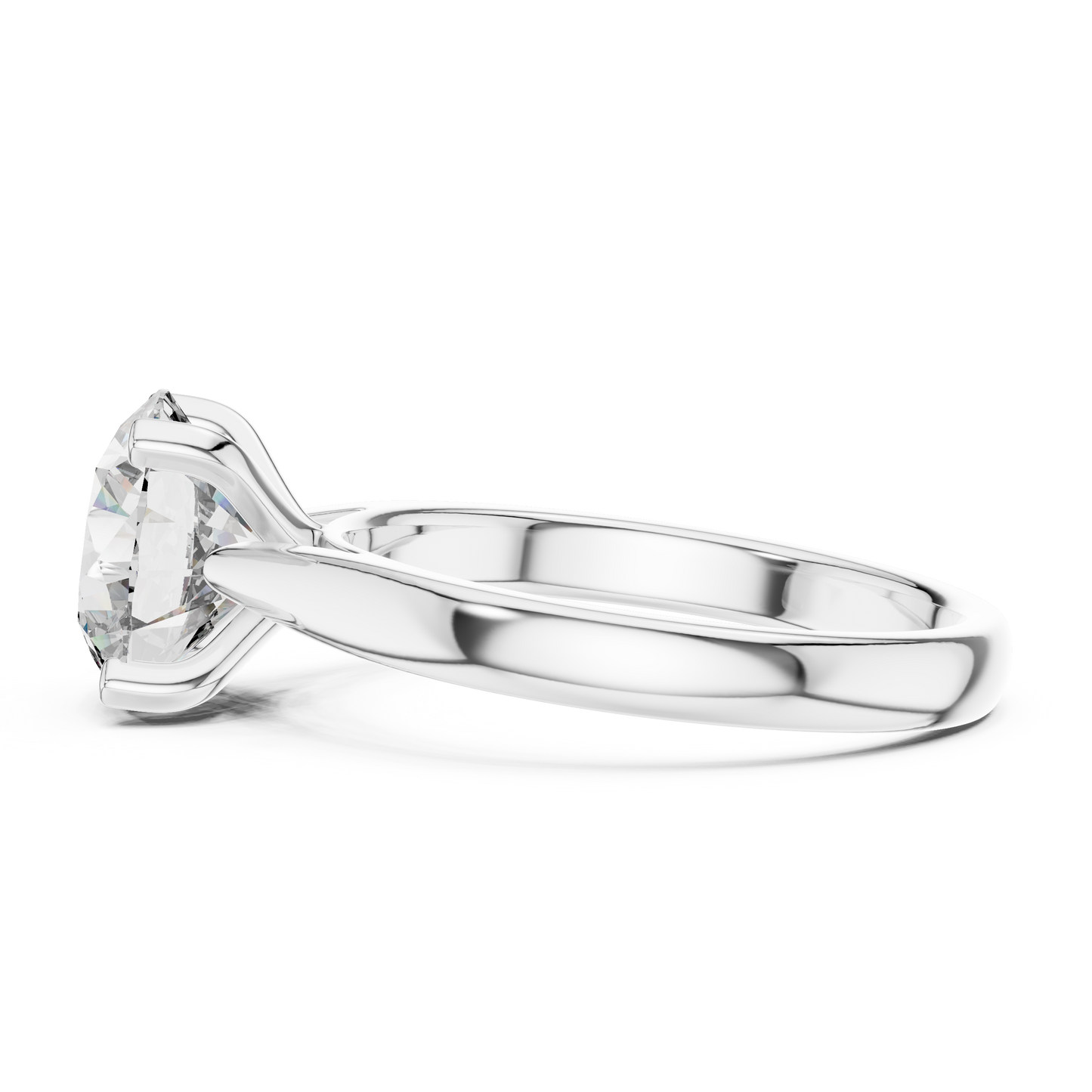Anillo de Compromiso Solitario Redondo Brillante de 2.10ct | Diamante Creado en Laboratorio Color D Claridad VS | Oro 10K/18K, Plata y Platino (Tallas Disponibles 8-20)