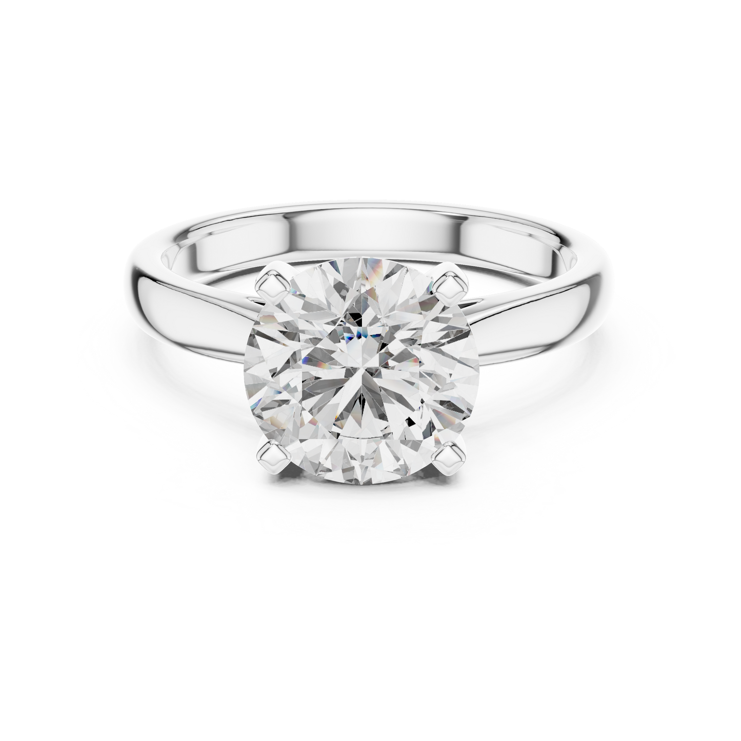 Anillo de Compromiso Solitario Redondo Brillante de 2.10ct | Diamante Creado en Laboratorio Color D Claridad VS | Oro 10K/18K, Plata y Platino (Tallas Disponibles 8-20)
