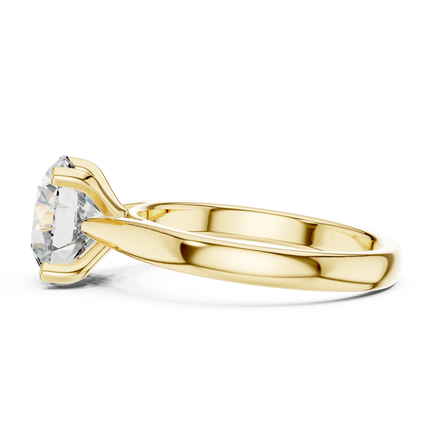 Anillo de Compromiso Solitario Redondo Brillante de 2.10ct | Diamante Creado en Laboratorio Color D Claridad VS | Oro 10K/18K, Plata y Platino (Tallas Disponibles 8-20)