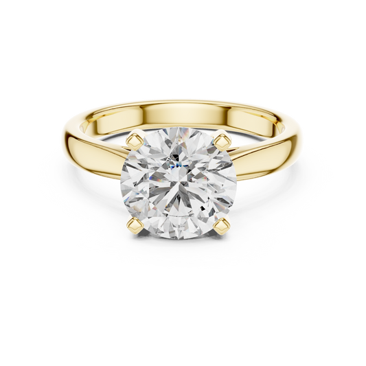 Anillo de Compromiso Solitario Redondo Brillante de 2.10ct | Diamante Creado en Laboratorio Color D Claridad VS | Oro 10K/18K, Plata y Platino (Tallas Disponibles 8-20)