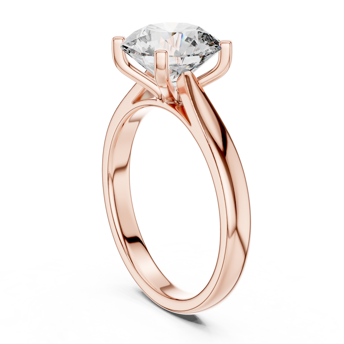 Anillo de Compromiso Solitario Redondo Brillante de 2.10ct | Diamante Creado en Laboratorio Color D Claridad VS | Oro 10K/18K, Plata y Platino (Tallas Disponibles 8-20)