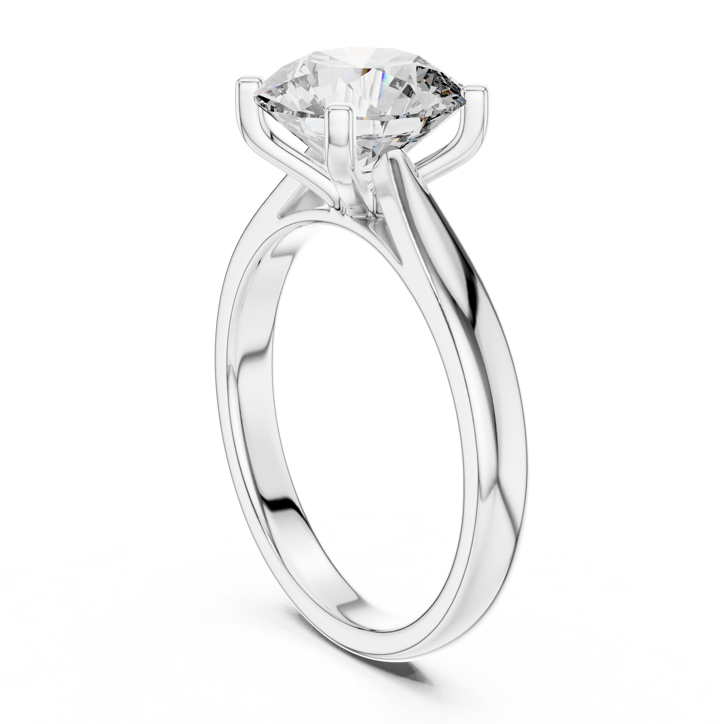 Anillo de Compromiso Solitario Redondo Brillante de 2.10ct | Diamante Creado en Laboratorio Color D Claridad VS | Oro 10K/18K, Plata y Platino (Tallas Disponibles 8-20)