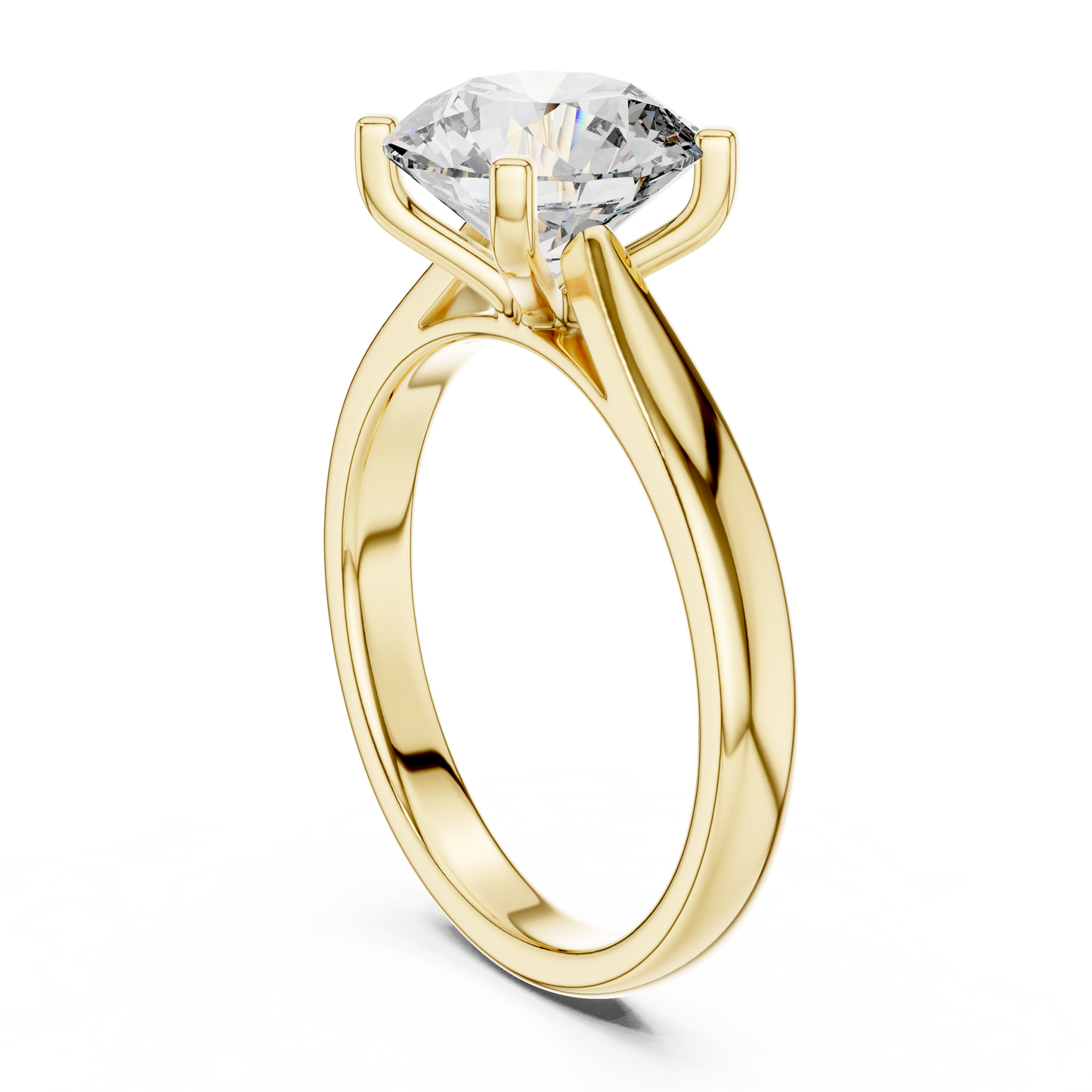 Anillo de Compromiso Solitario Redondo Brillante de 2.10ct | Diamante Creado en Laboratorio Color D Claridad VS | Oro 10K/18K, Plata y Platino (Tallas Disponibles 8-20)
