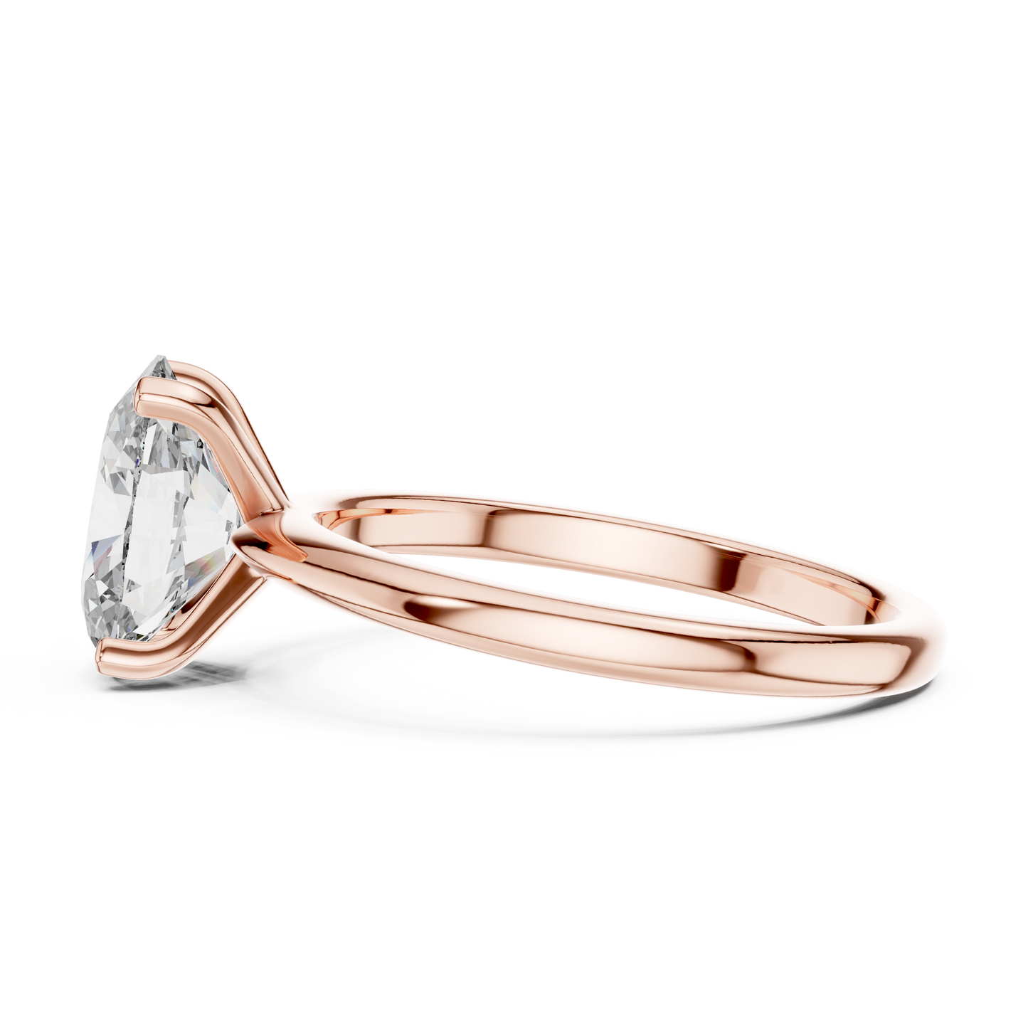Anillo de Compromiso Solitario de Corte Oval de 2.00ct | Diamante Creado en Laboratorio Color D Claridad VS | Oro 10K/18K, Plata y Platino (Tallas Disponibles 8-20)