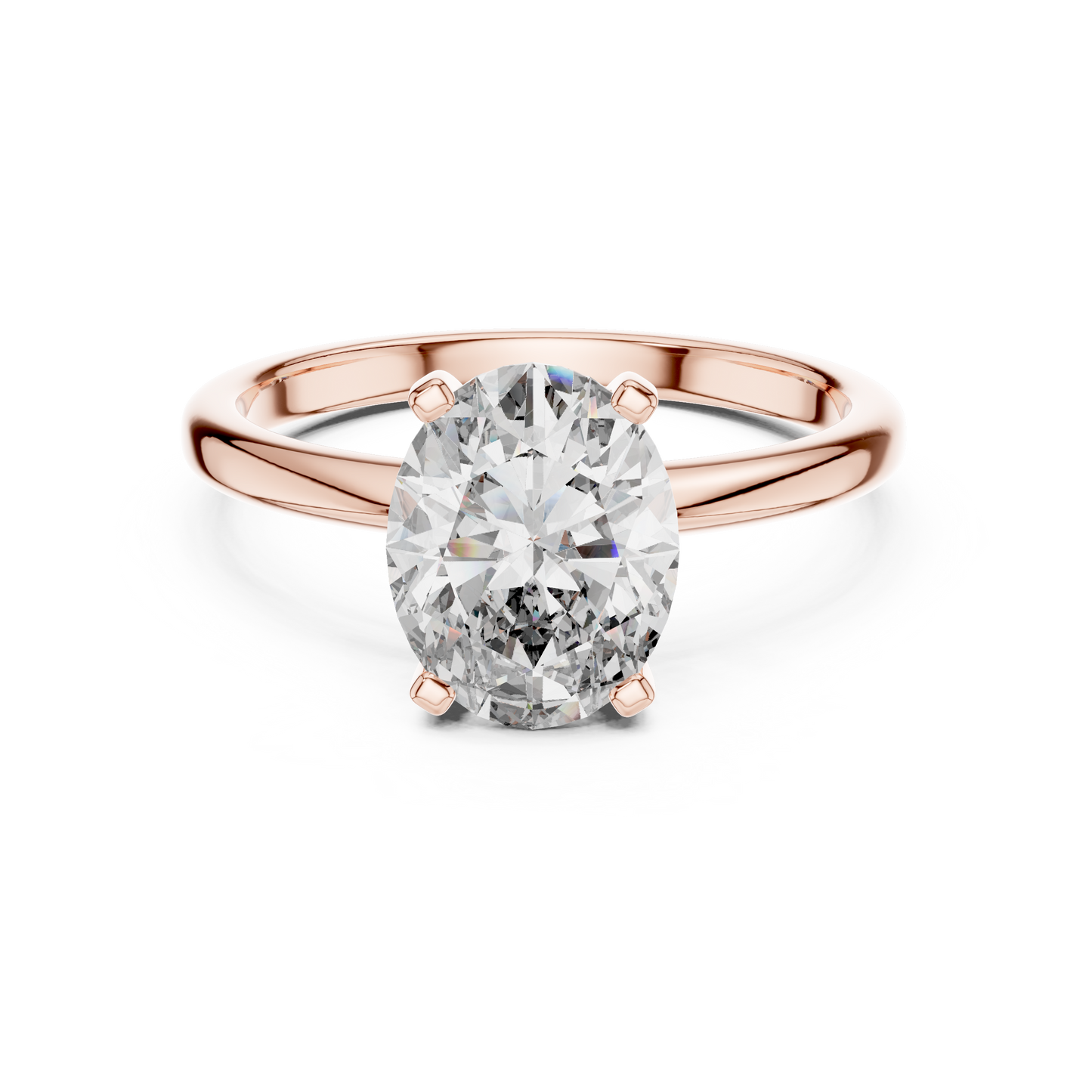 Anillo de Compromiso Solitario de Corte Oval de 2.00ct | Diamante Creado en Laboratorio Color D Claridad VS | Oro 10K/18K, Plata y Platino (Tallas Disponibles 8-20)