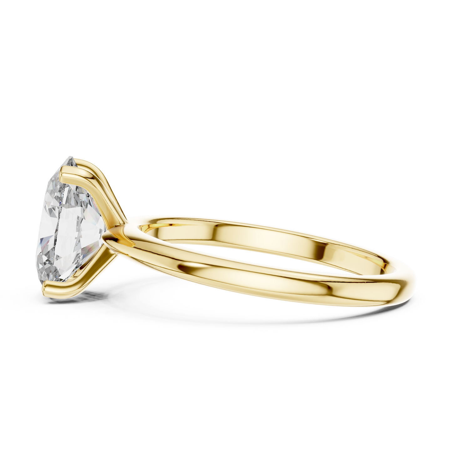 Anillo de Compromiso Solitario de Corte Oval de 2.00ct | Diamante Creado en Laboratorio Color D Claridad VS | Oro 10K/18K, Plata y Platino (Tallas Disponibles 8-20)