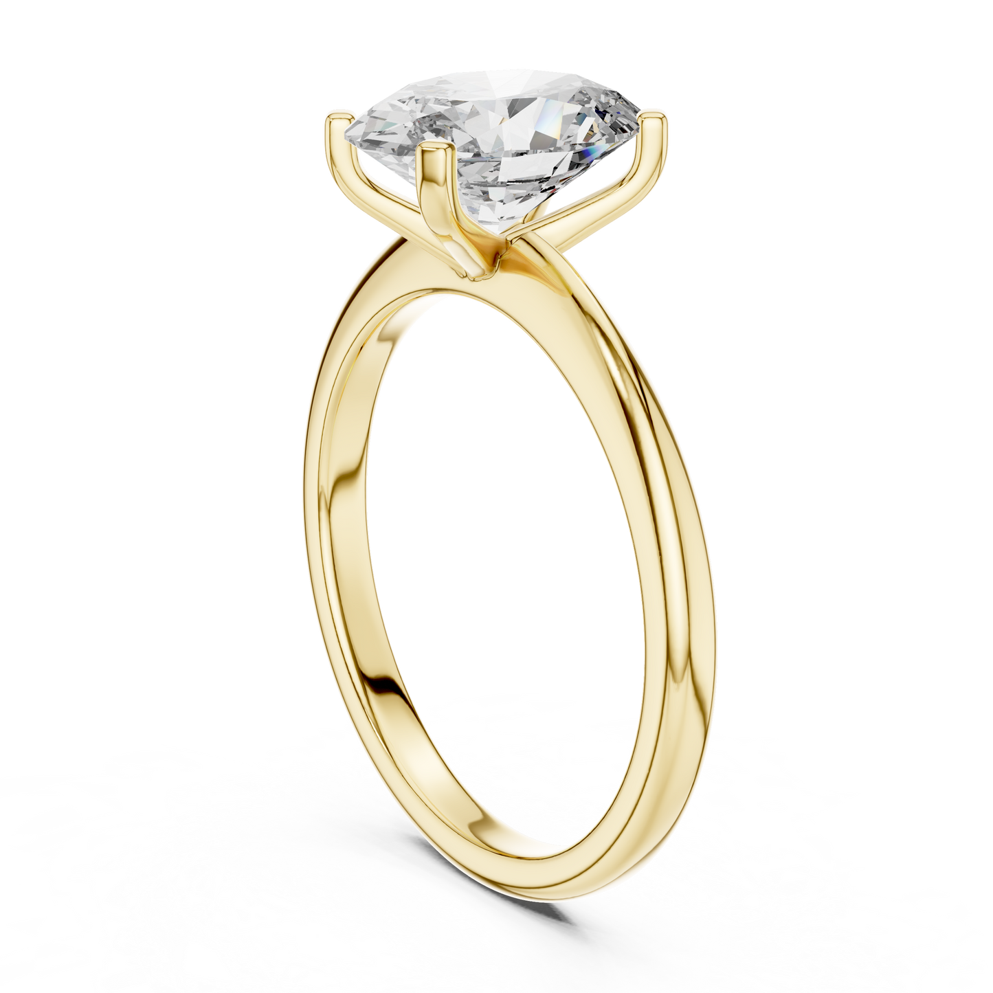 Anillo de Compromiso Solitario de Corte Oval de 2.00ct | Diamante Creado en Laboratorio Color D Claridad VS | Oro 10K/18K, Plata y Platino (Tallas Disponibles 8-20)