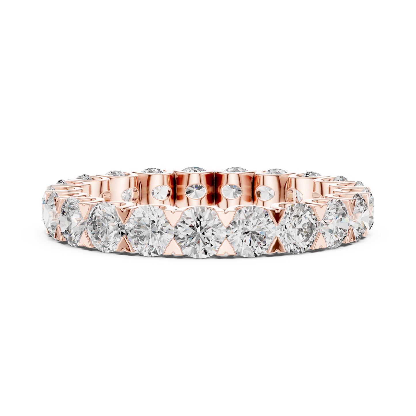 Anillo Eternidad Infinito 2.73ctw con Diamantes Redondos Brillantes en Córdoba, España | Color D Claridad VS Diamantes Creados en Laboratorio | Oro 10K/18K, Plata y Platino (Tallas Disponibles 8–20)