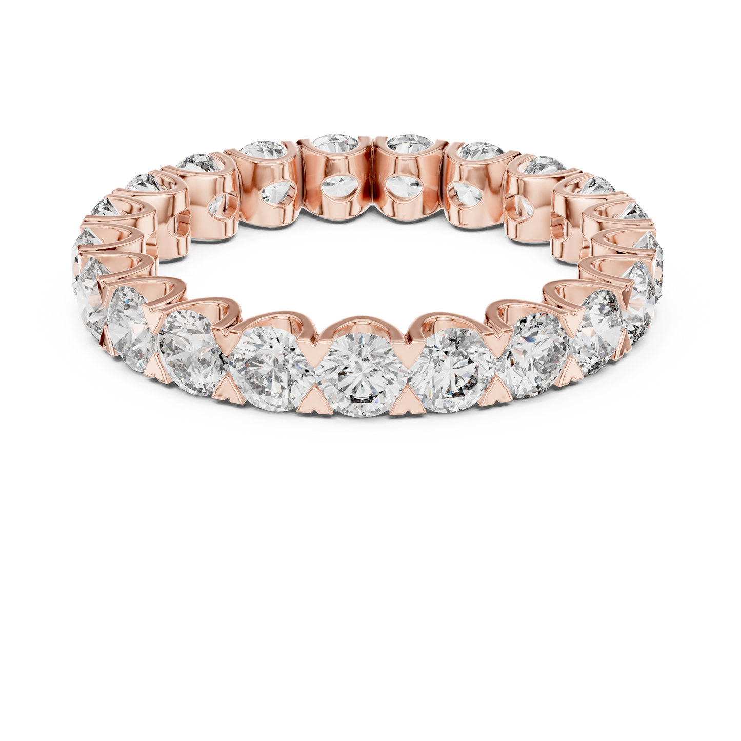 Anillo Eternidad Infinito 2.73ctw con Diamantes Redondos Brillantes en Córdoba, España | Color D Claridad VS Diamantes Creados en Laboratorio | Oro 10K/18K, Plata y Platino (Tallas Disponibles 8–20)