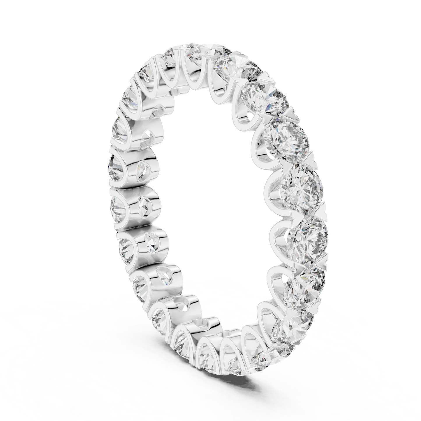 Anillo Eternidad Infinito 2.73ctw con Diamantes Redondos Brillantes en Córdoba, España | Color D Claridad VS Diamantes Creados en Laboratorio | Oro 10K/18K, Plata y Platino (Tallas Disponibles 8–20)