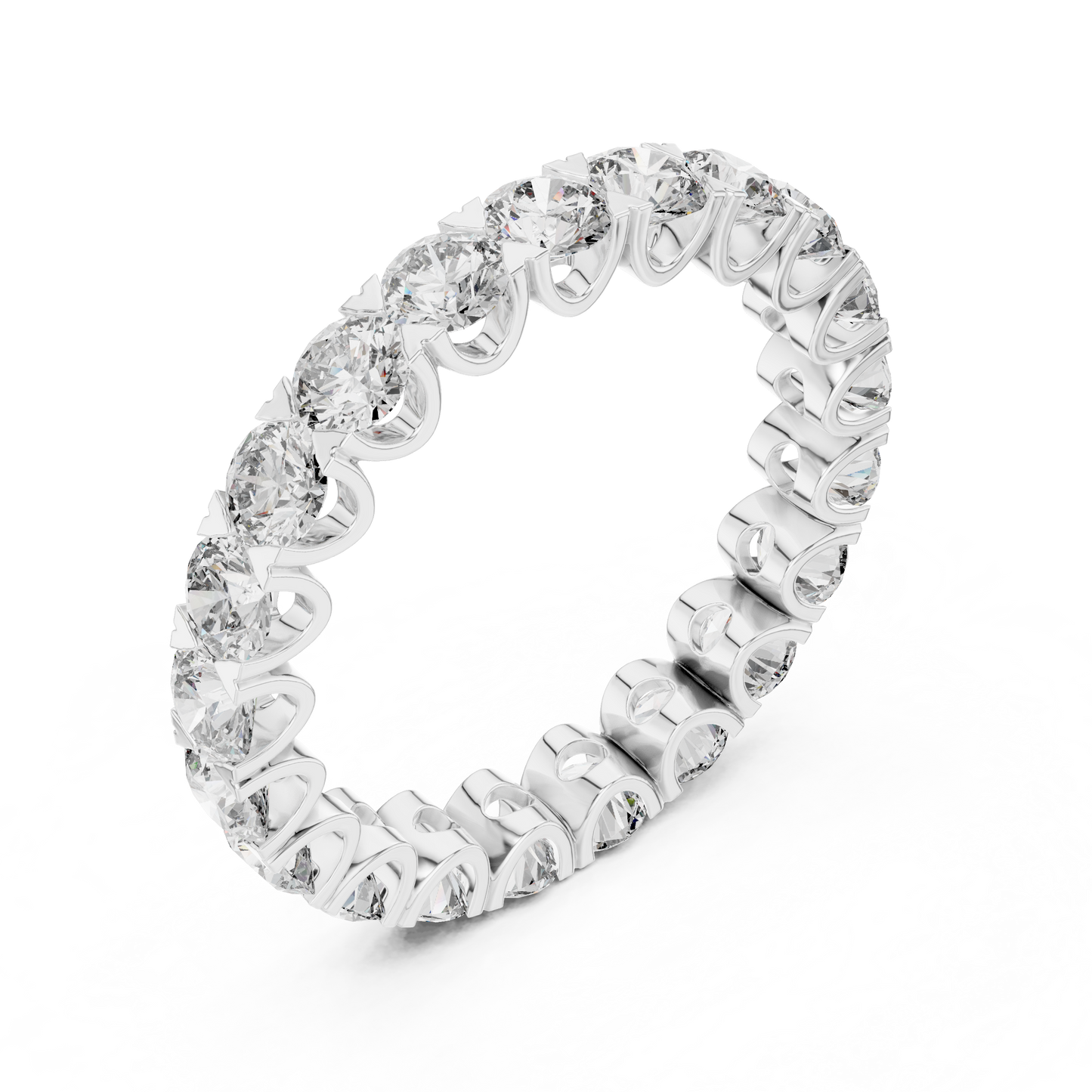 Anillo Eternidad Infinito 2.73ctw con Diamantes Redondos Brillantes en Córdoba, España | Color D Claridad VS Diamantes Creados en Laboratorio | Oro 10K/18K, Plata y Platino (Tallas Disponibles 8–20)