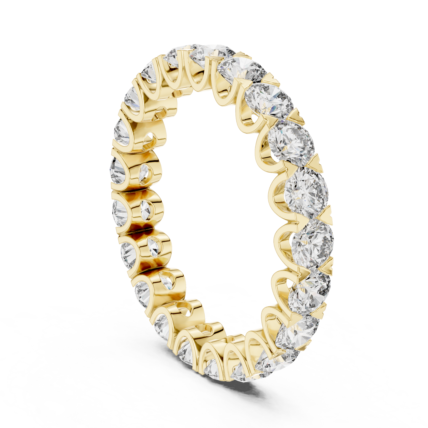 Anillo Eternidad Infinito 2.73ctw con Diamantes Redondos Brillantes en Córdoba, España | Color D Claridad VS Diamantes Creados en Laboratorio | Oro 10K/18K, Plata y Platino (Tallas Disponibles 8–20)