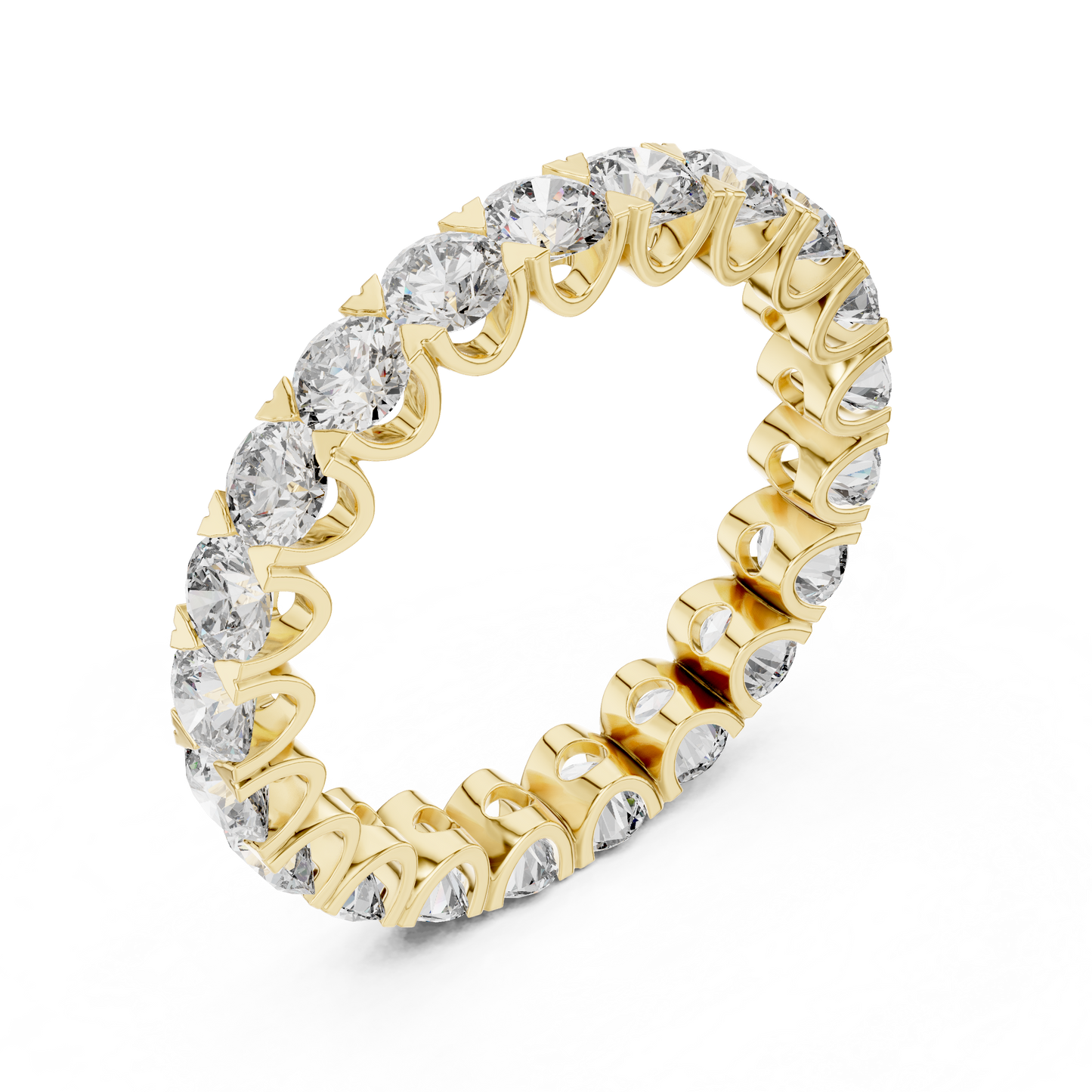 Anillo Eternidad Infinito 2.73ctw con Diamantes Redondos Brillantes en Córdoba, España | Color D Claridad VS Diamantes Creados en Laboratorio | Oro 10K/18K, Plata y Platino (Tallas Disponibles 8–20)